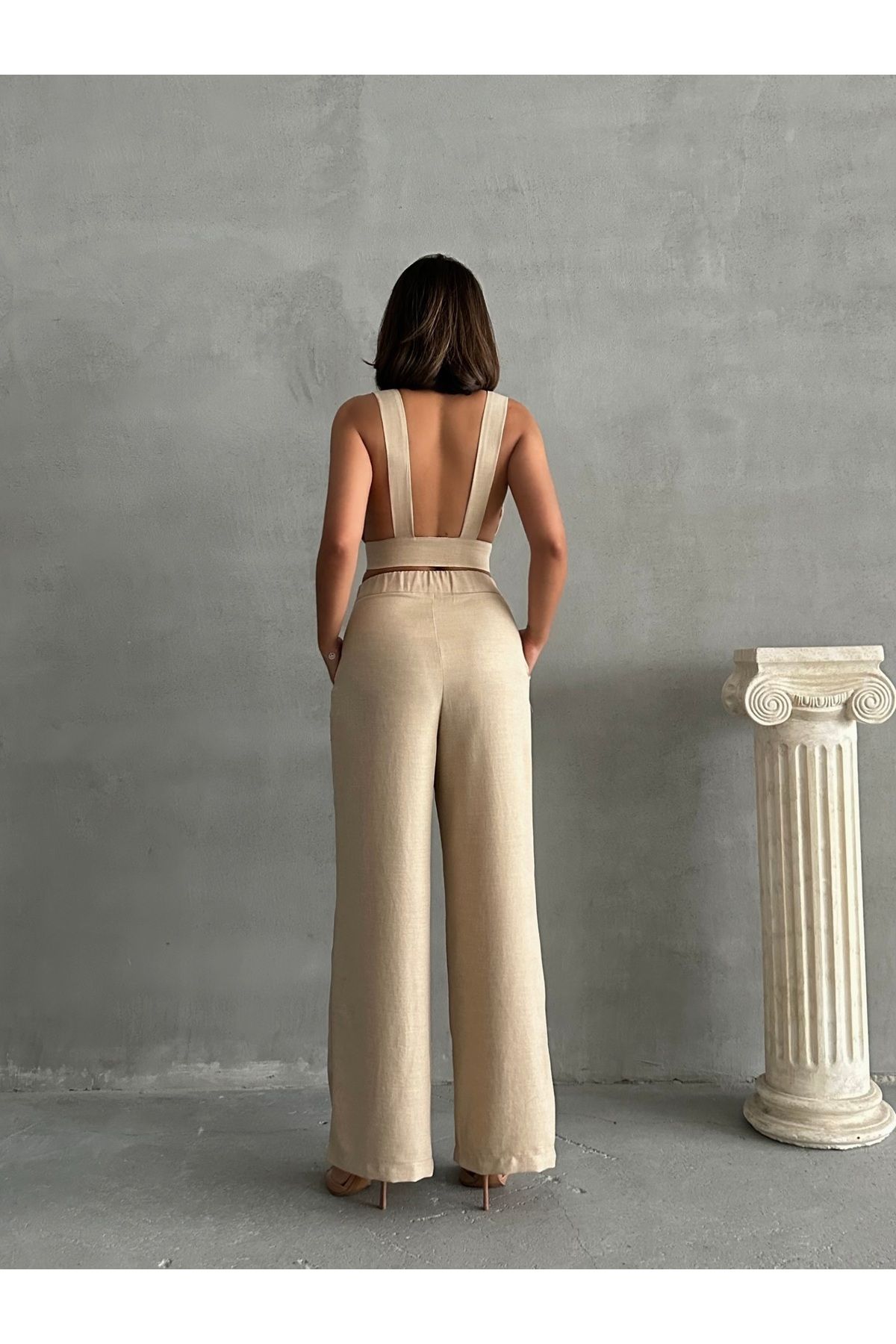 RockMore-Trend Crop Pantalon and Linen Set 8