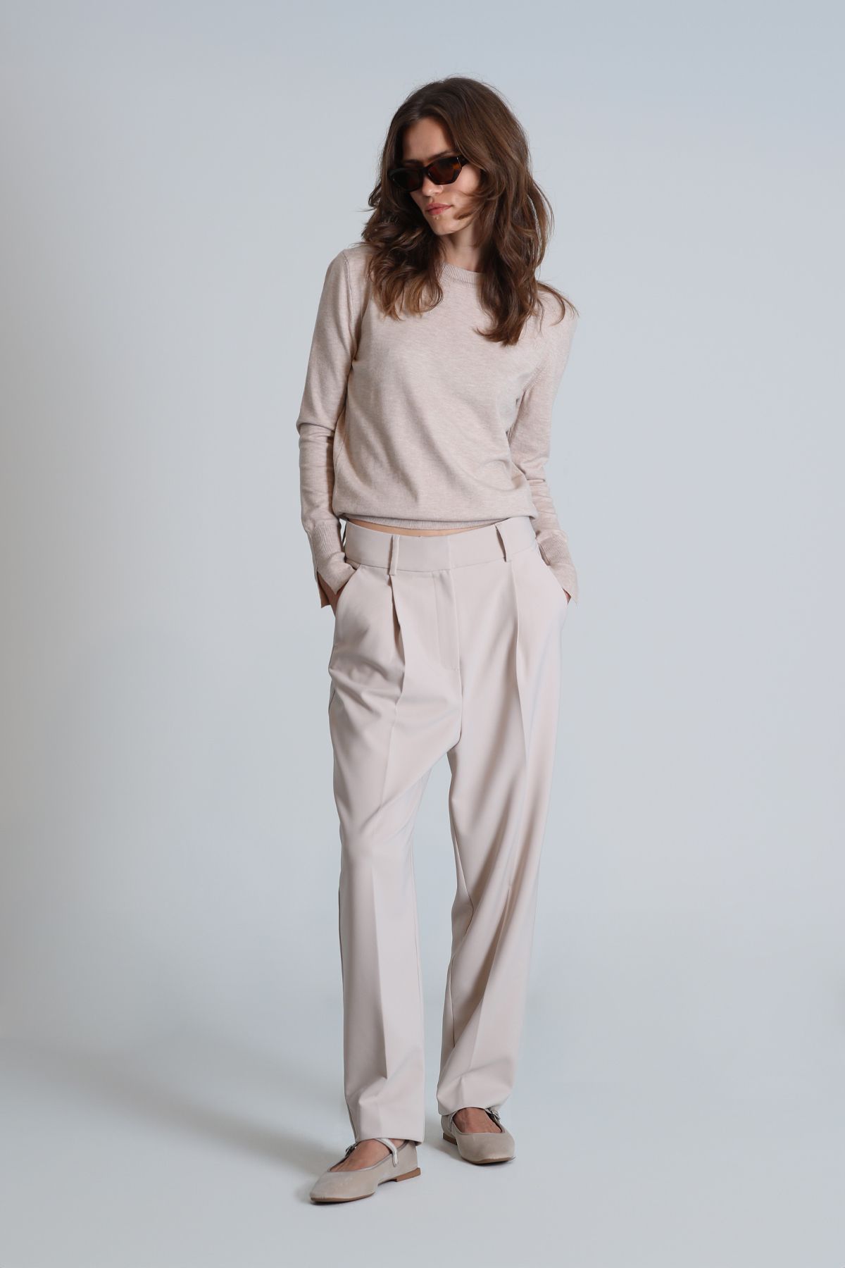 Lufian-Pulover de damă Bronte Beige 4