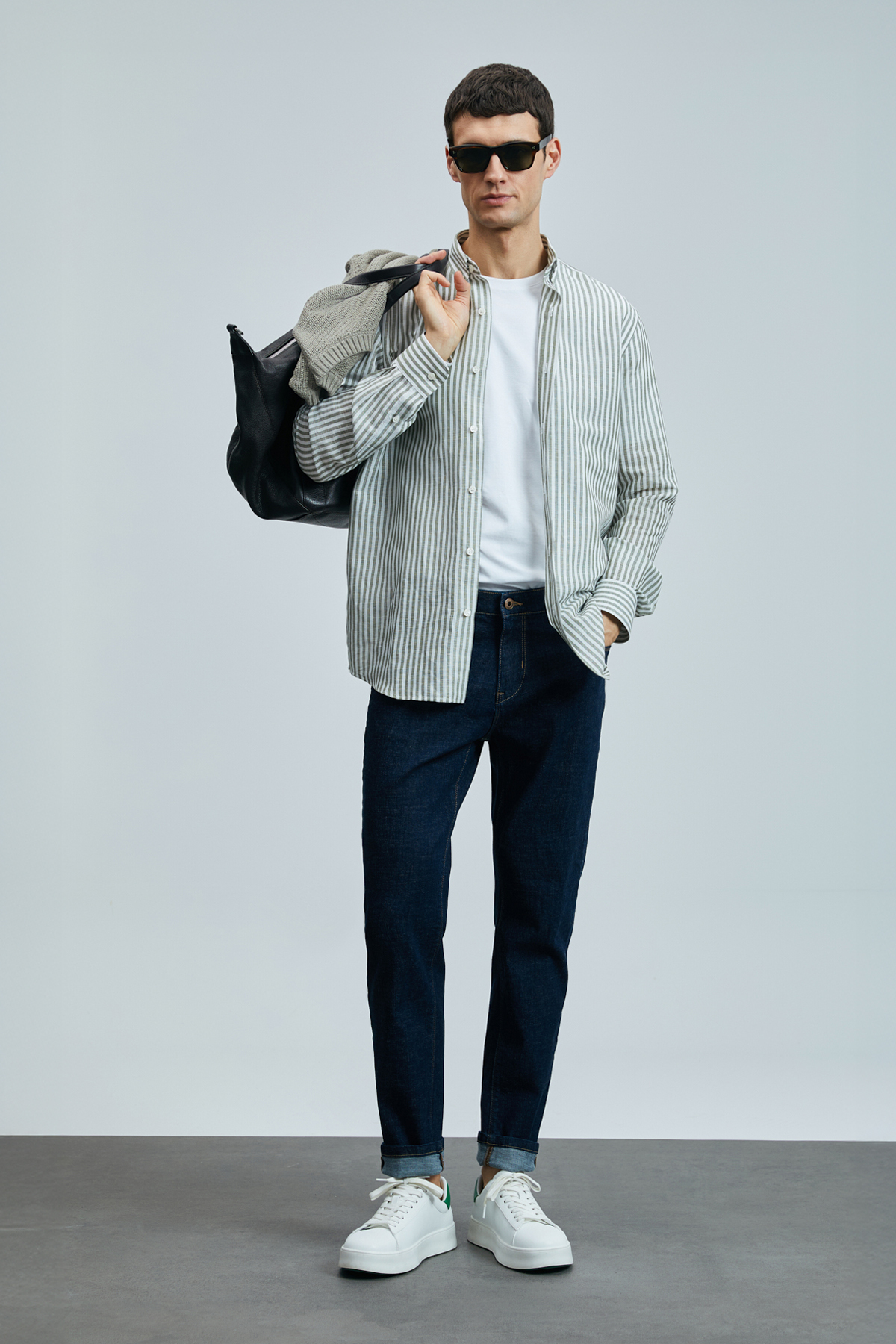 Lufian  Galıo Smart Jean Erkek Pantolon Regular Fit Mavi - Görsel 2