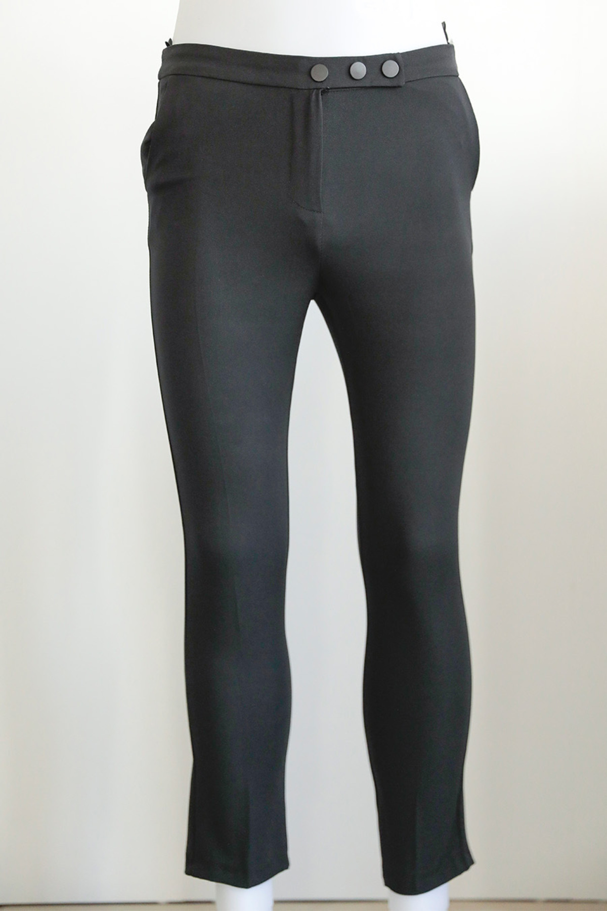Neva Style-Narrow Leg Black Hijab Trousers 1052S 1
