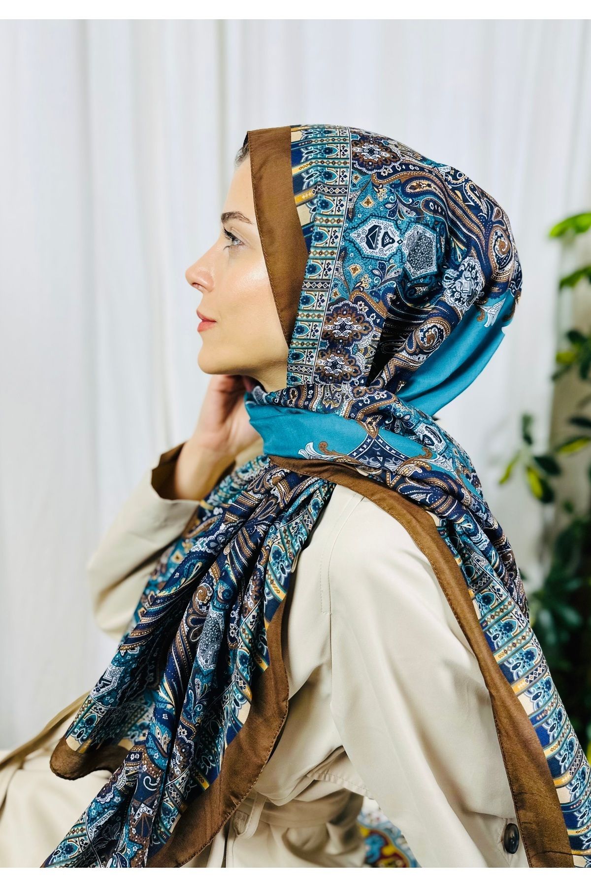 kubbe-Intense Retro Pattern Soft Cotton Shawl - Capture a Peaceful and Stylish Style with Retro Ethnic Pattern 3