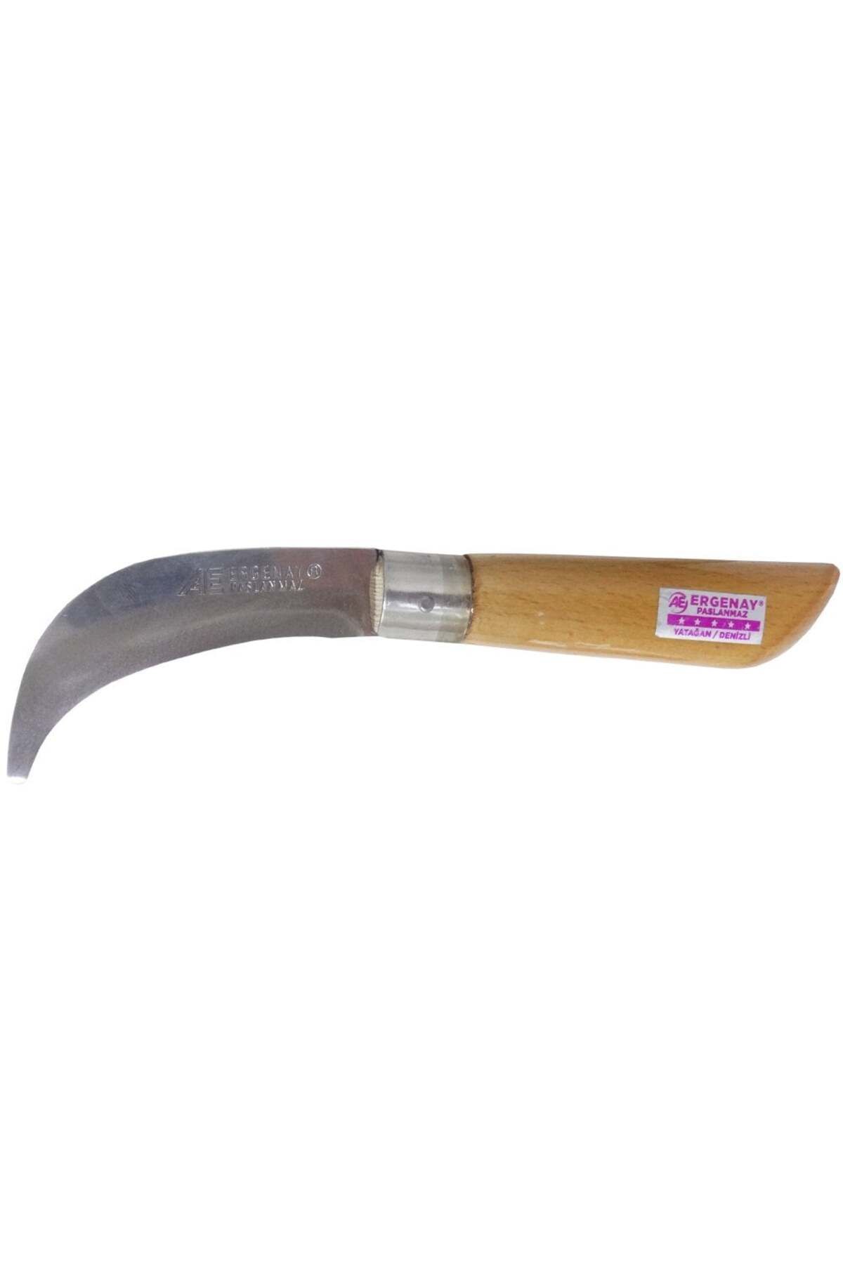 ergenay Aşı Bıçağı Eğri Ağız Ahşap Sap 23cm - Denizli