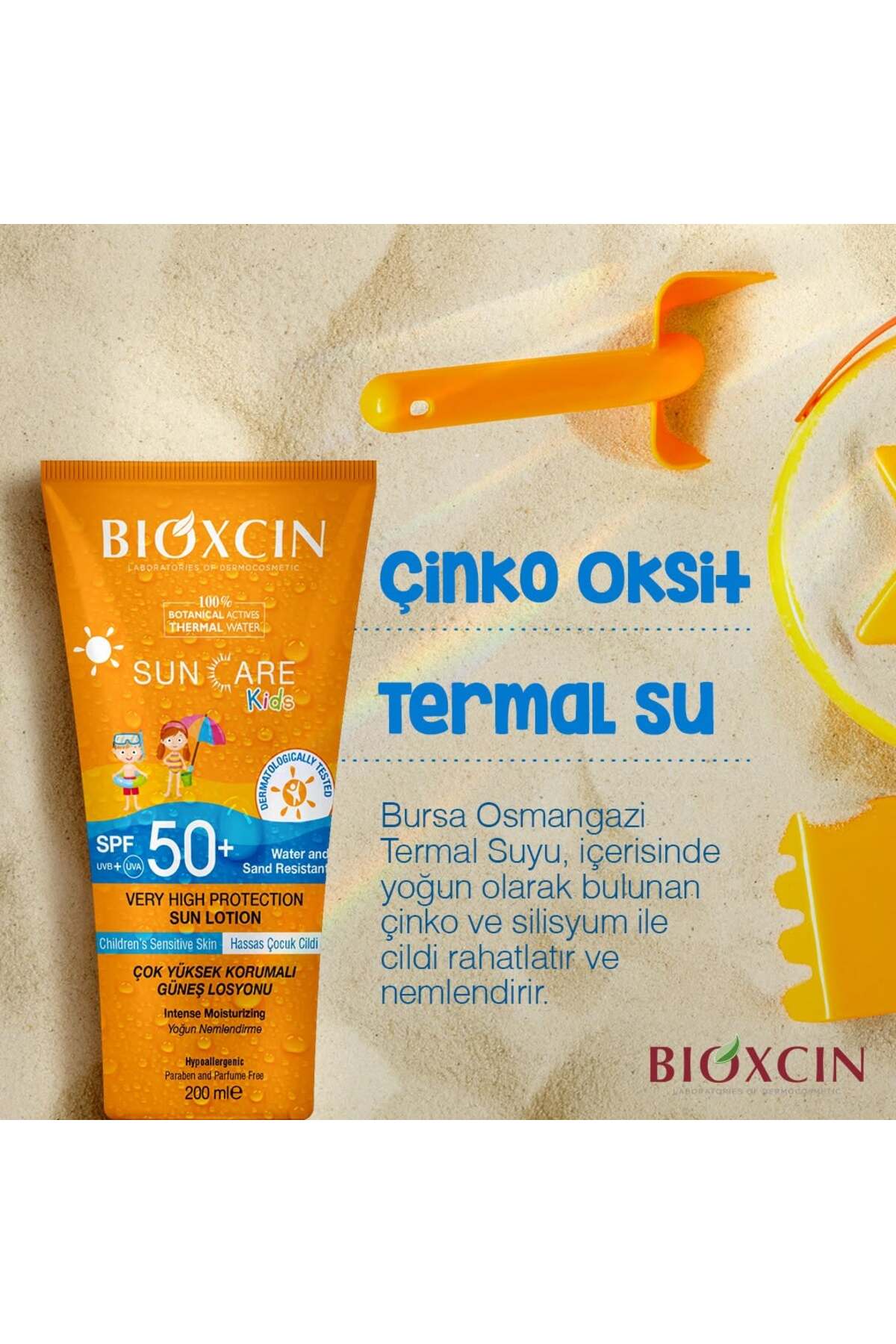 Bioxcin Sun Care Çok Çok Yüksek Korumalı Çocuk Güneş Losyonu 50 Spf - % 100 Botanik Aktif 200 ml fotoğrafı 7 (önizleme)