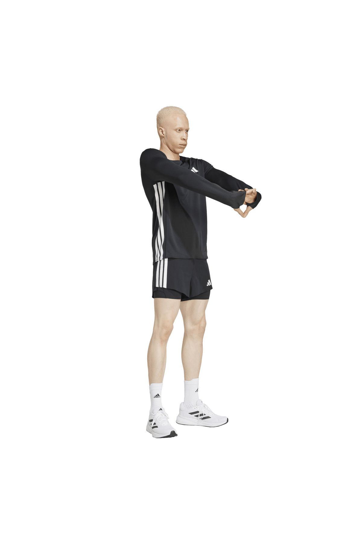 شورت ورزشی مشکی مردانه در حال رانینگ 2 1 جیب است adidas