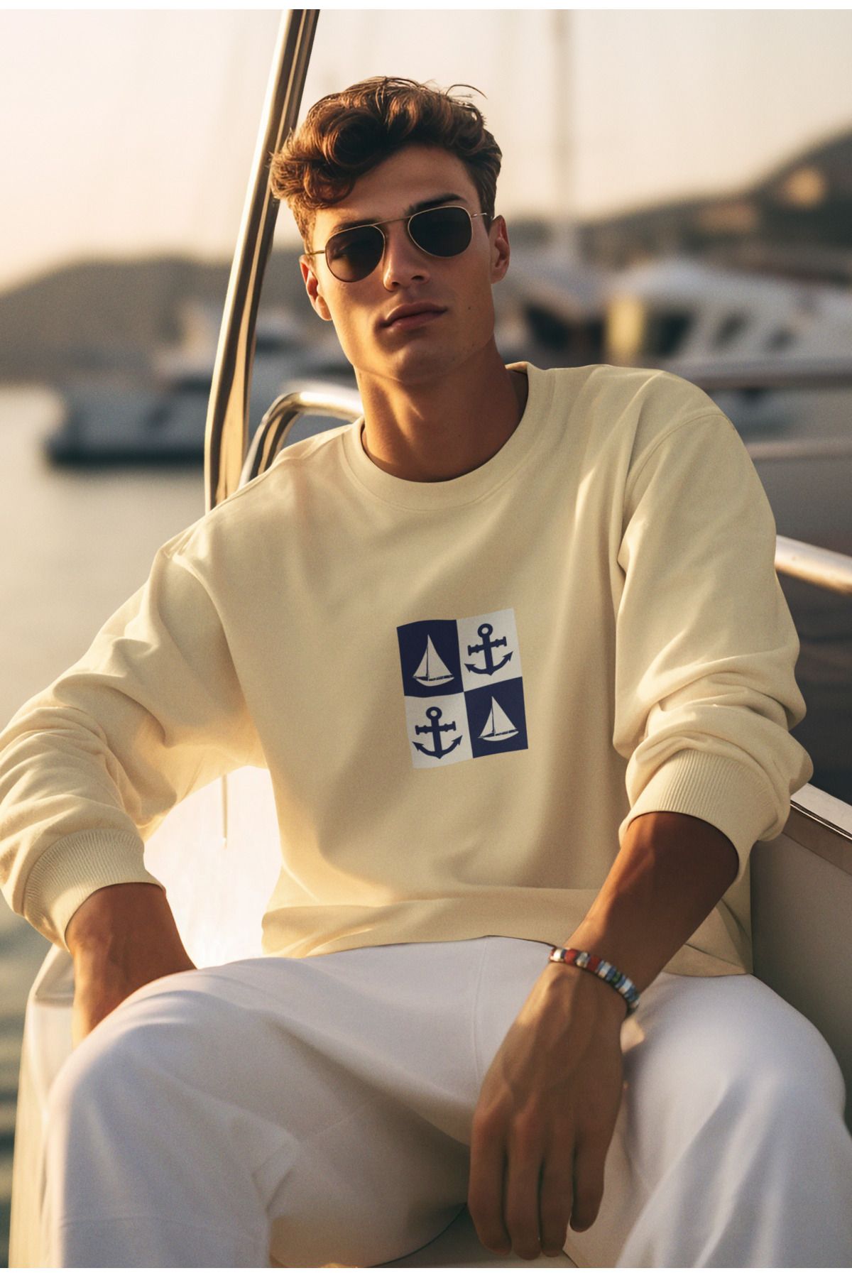 xtreme turkey-Sailing Anchor Design Sweatshirt 2