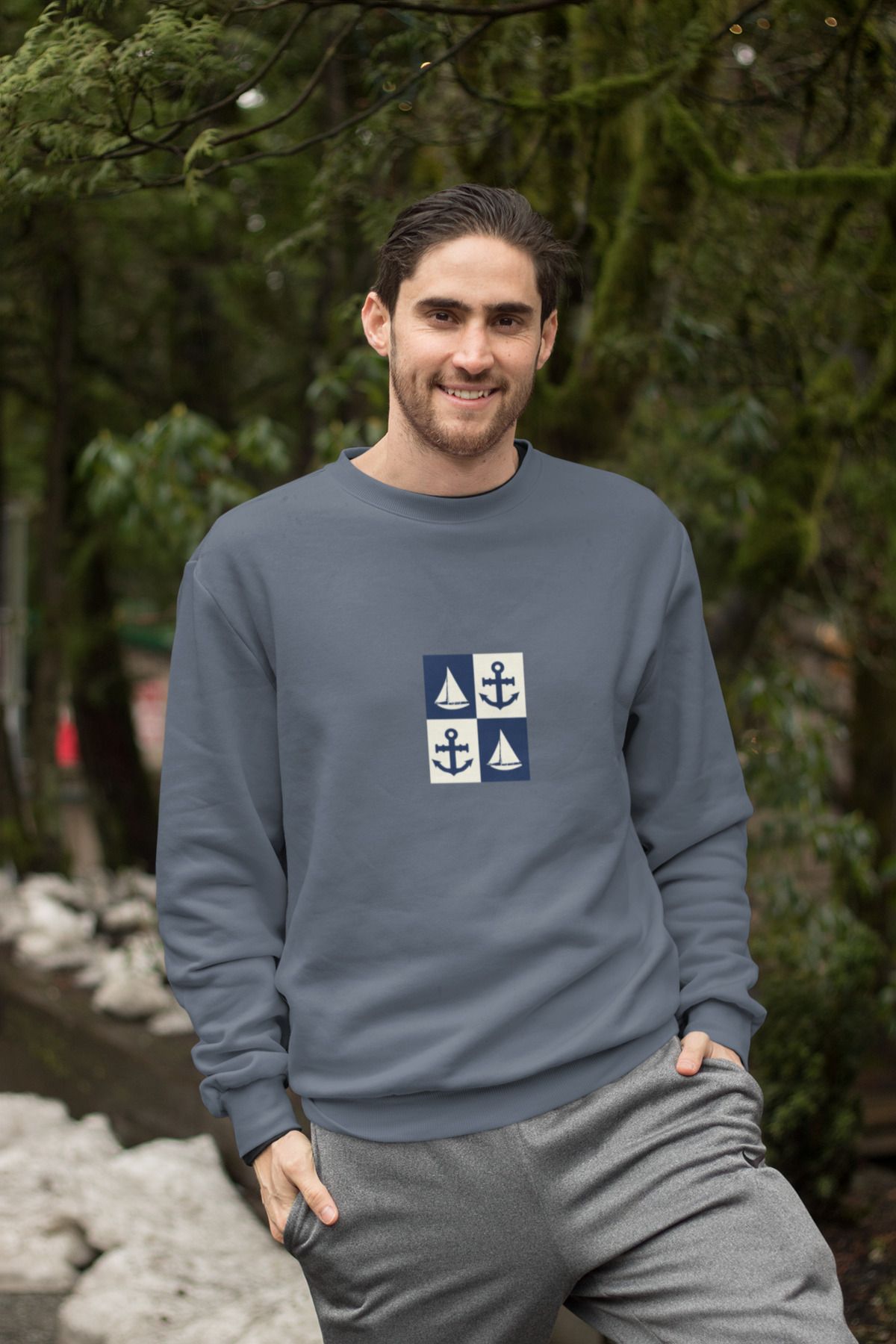 xtreme turkey-Sailing Anchor Design Sweatshirt 5