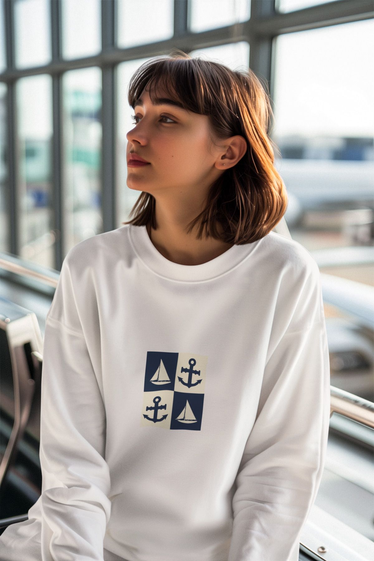 xtreme turkey-Sailing Anchor Design Sweatshirt 3