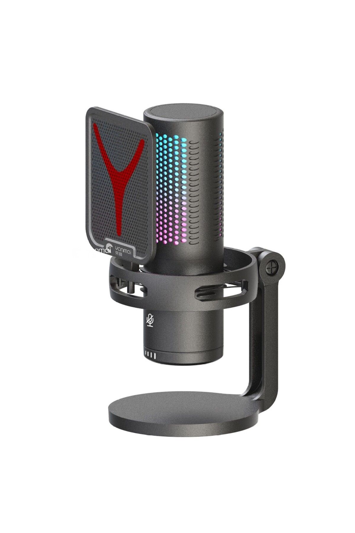 Yanmai GM7 Profesyonel RGB Semi Pro Tak Çalıştır Usb Kablolu Vlog Canlı Yayın Stüdyo Mikrofon