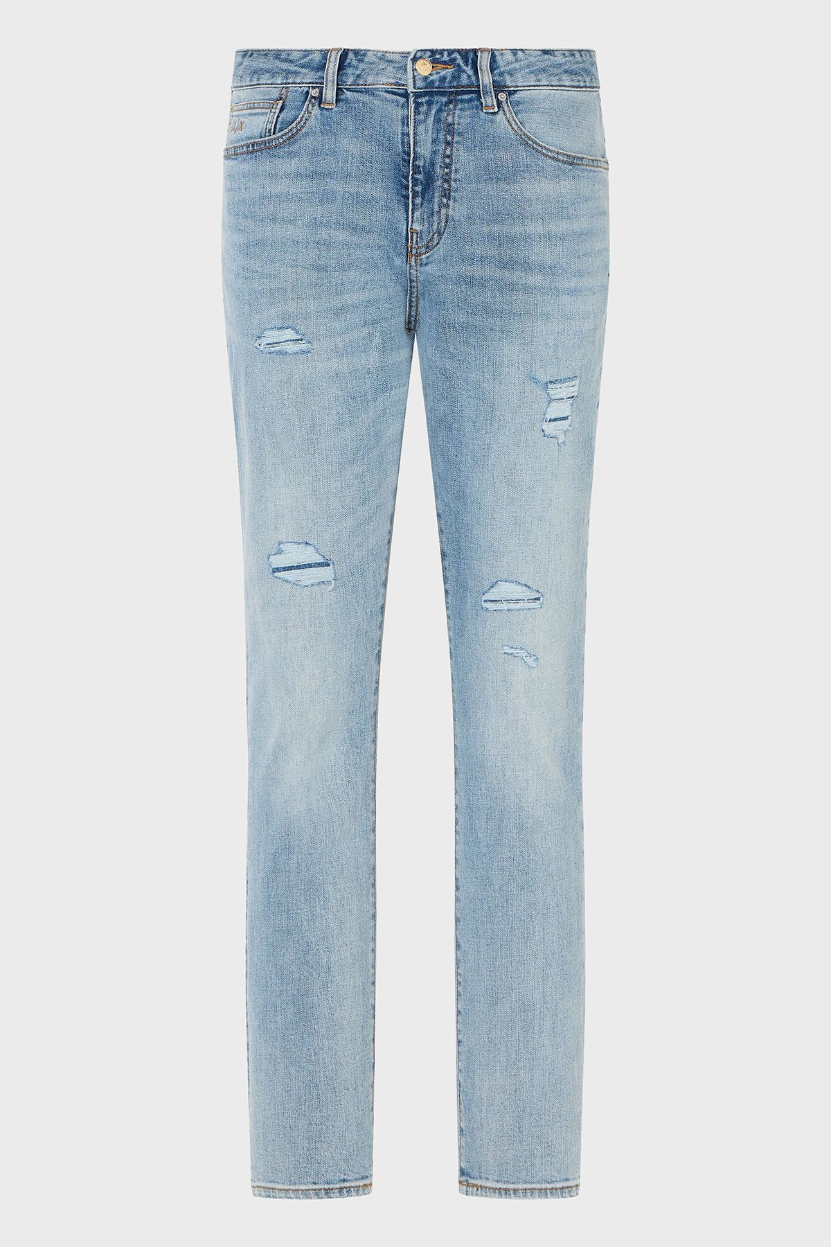 شلوار کشدار نخی پاره شده، تناسب اندام با کمر معمولی، شلوار جین ساق کوتاه مردانه JEANS XM000 Armani Exchange