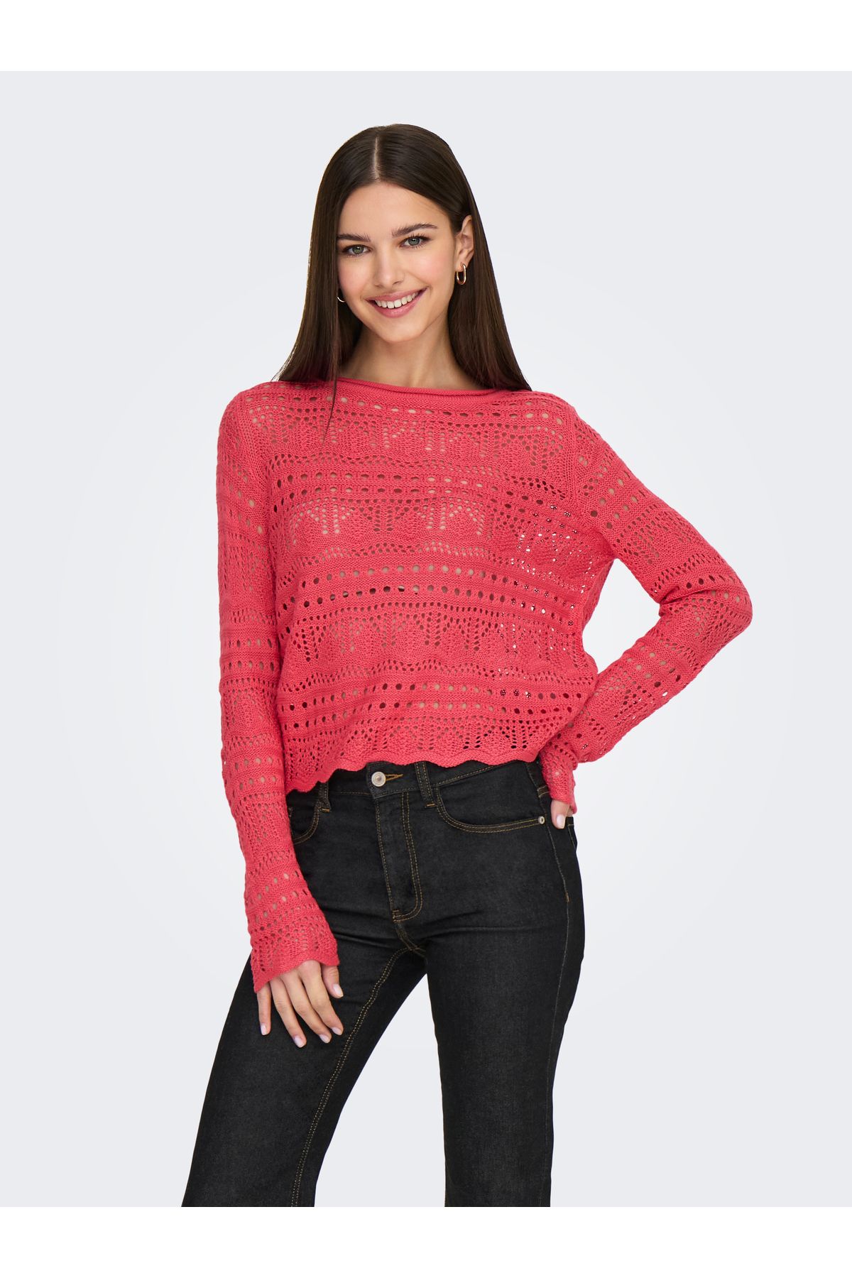 ONLY-Jdysun Lay L/S Boatneck Pullover Knt Noos 3