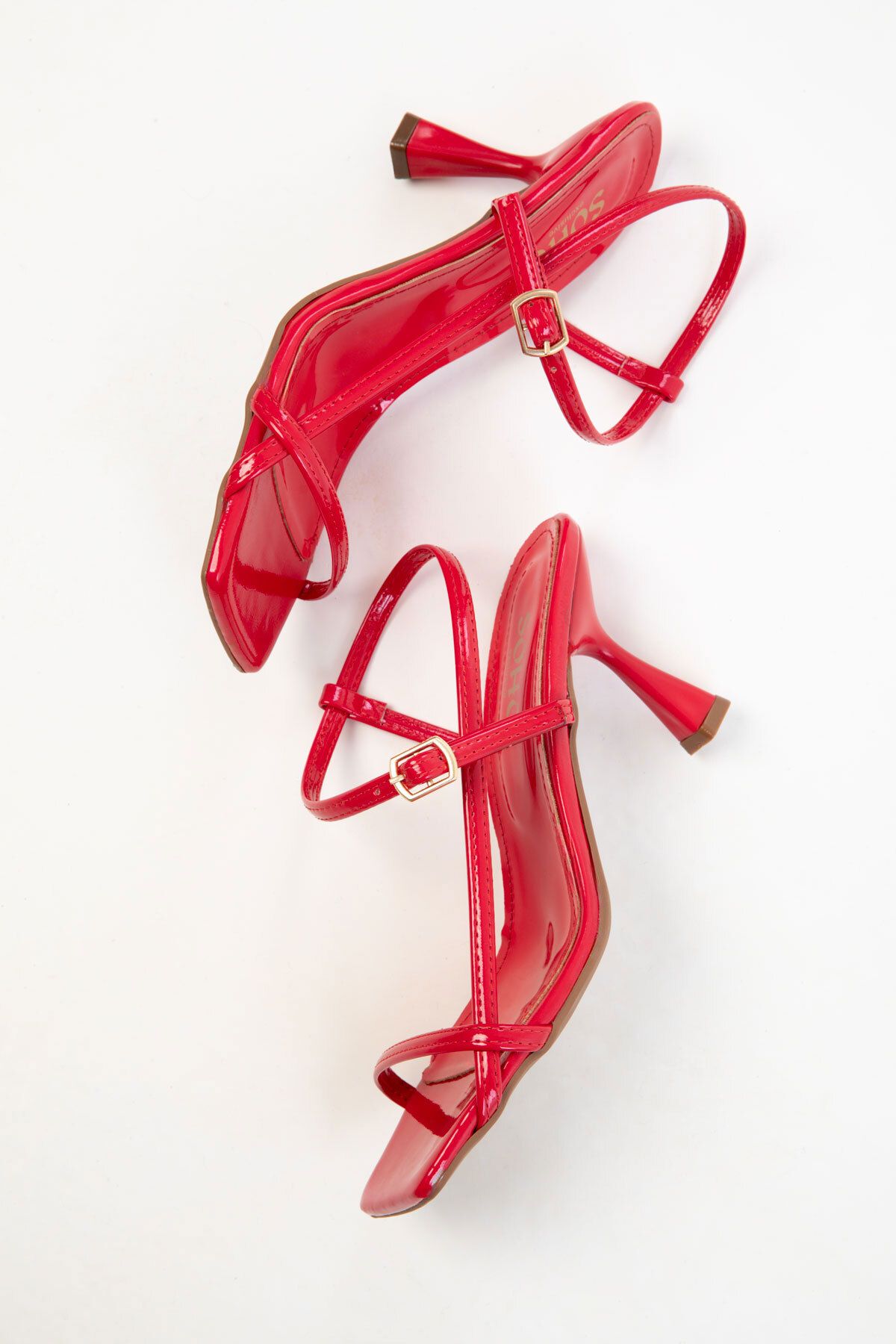 SOHO-20390 Red Patent Leather Women's Classic Heeled Shoes 2