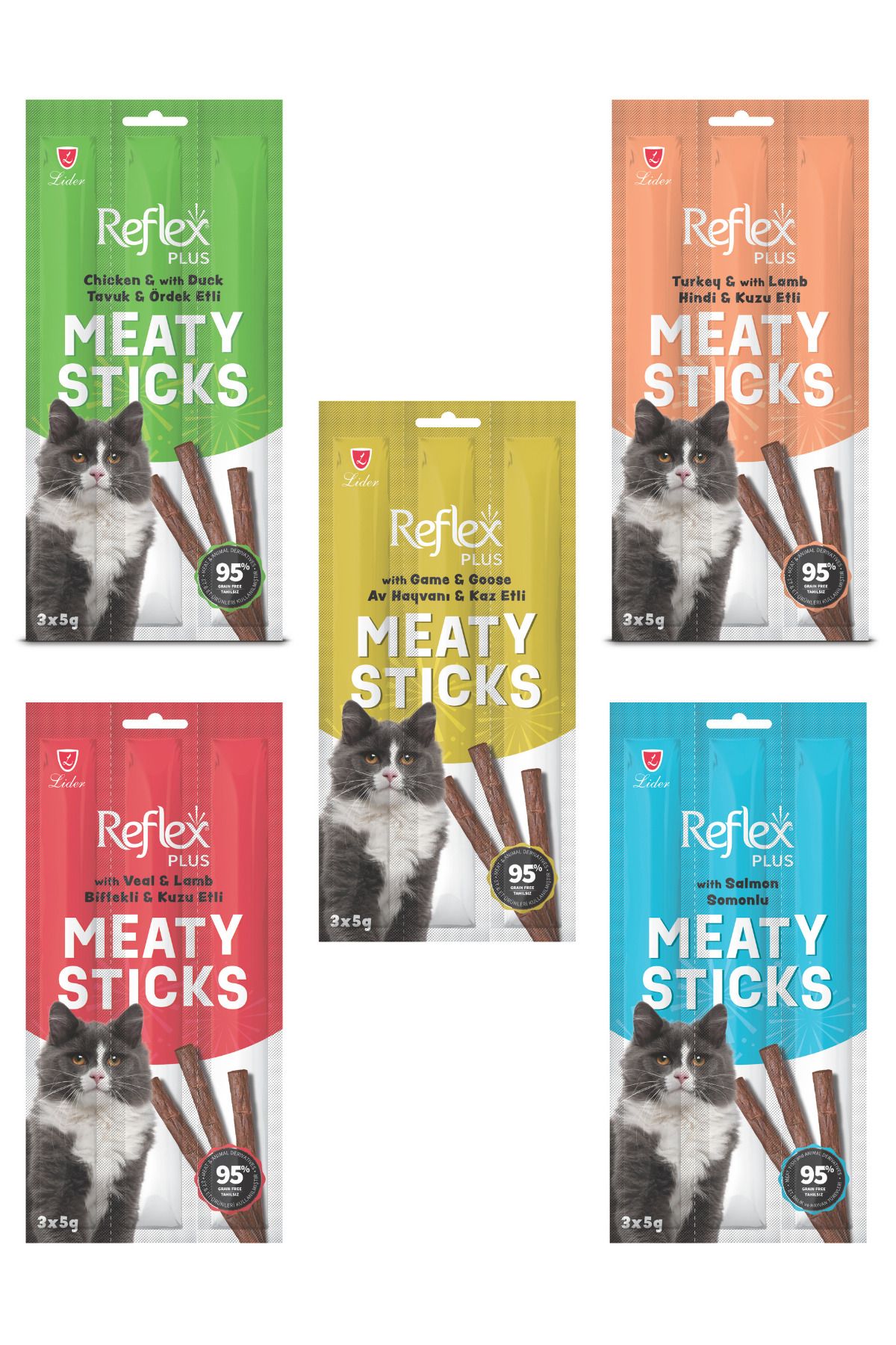 Meaty Sticks Kedi Ödülü Karışık Paket 5 Adet