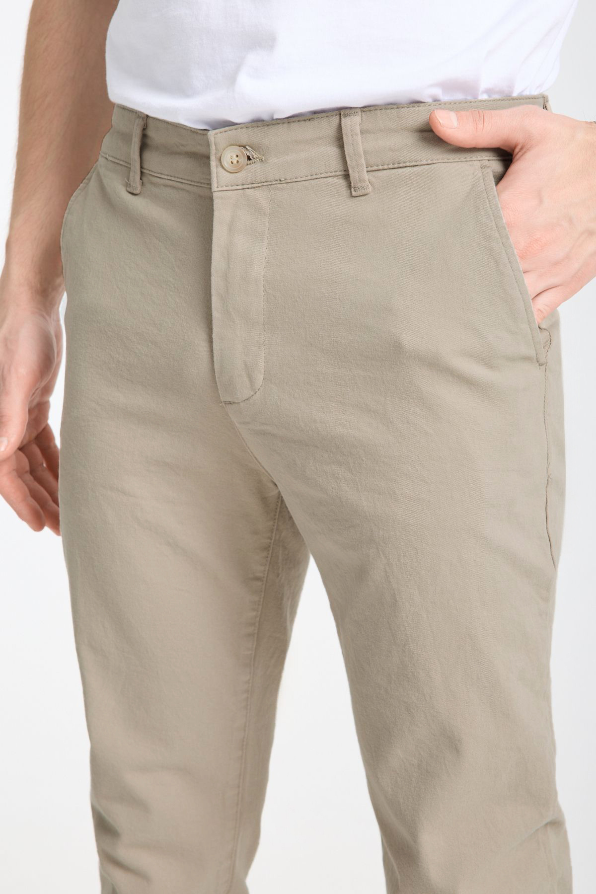 Trendyol Collection-Flexible Slim Fit Basic Chino Gabardine Pants - Tmnss25Pl00018 4