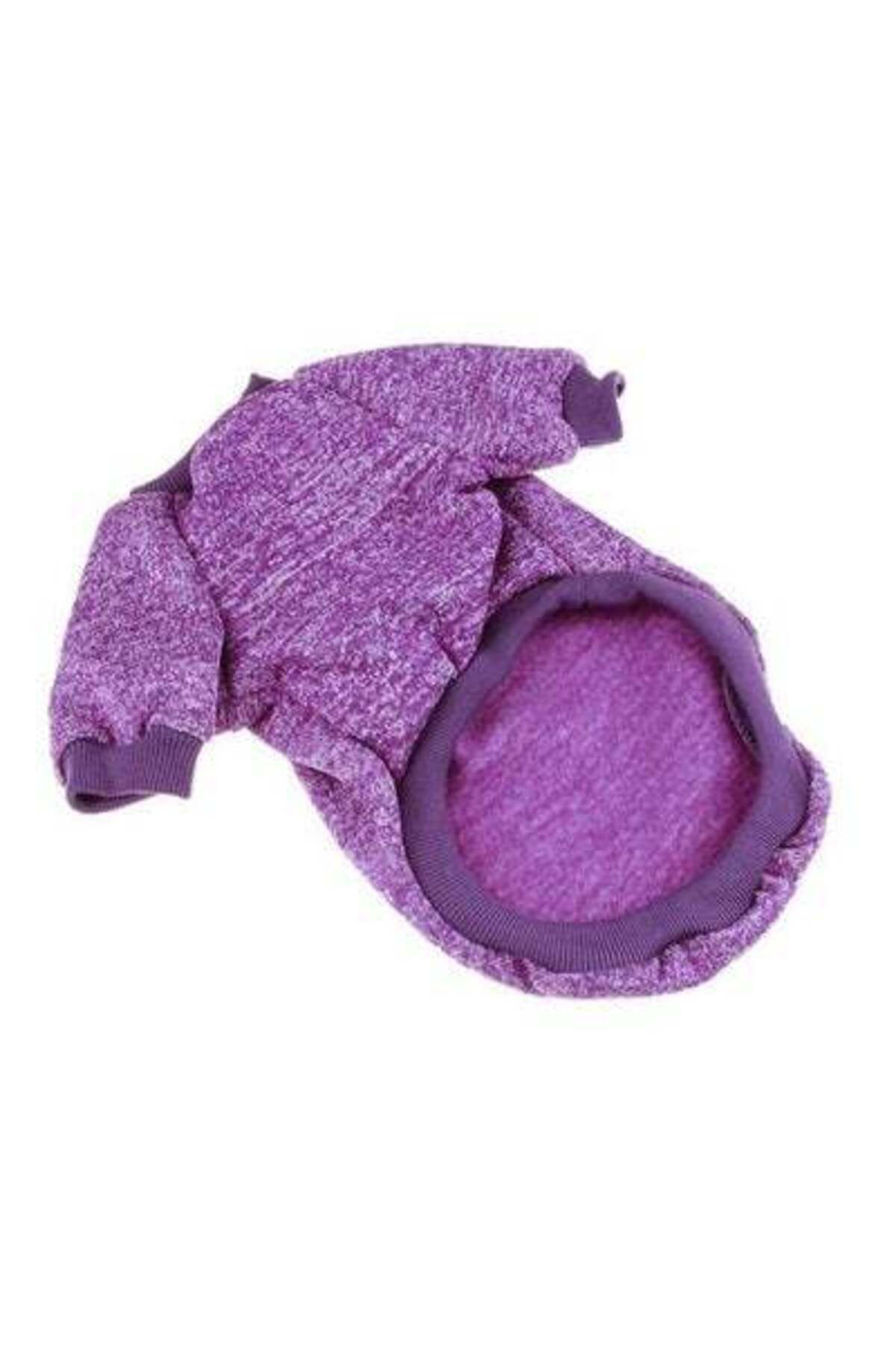 HALAMODO-Casual Winter Sweater With Hoodie Purple XS 2