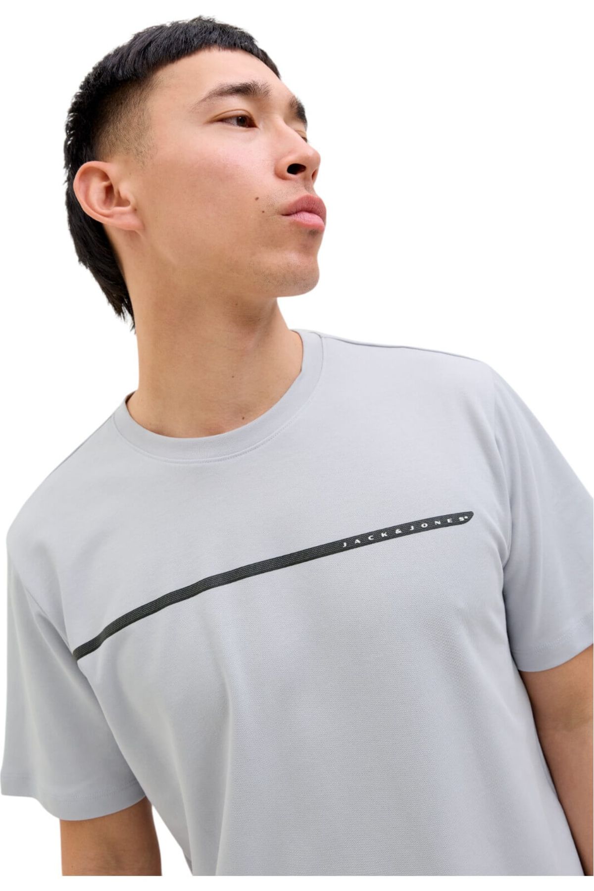 Jack & Jones-Tricou JACK &JONES Fusion Full Branding - 12273120-Gray Dawn 3