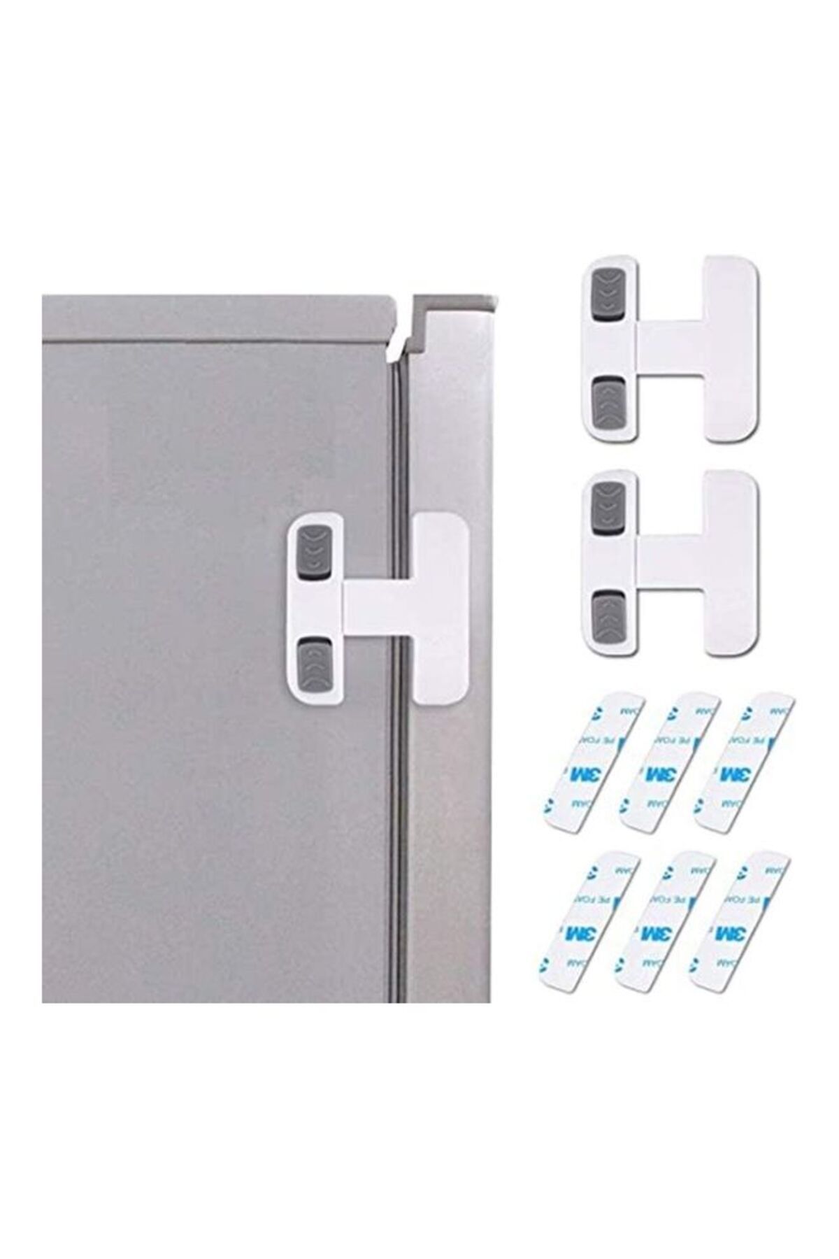 Generic-3-Piece Refrigerator Door Lock Set 1