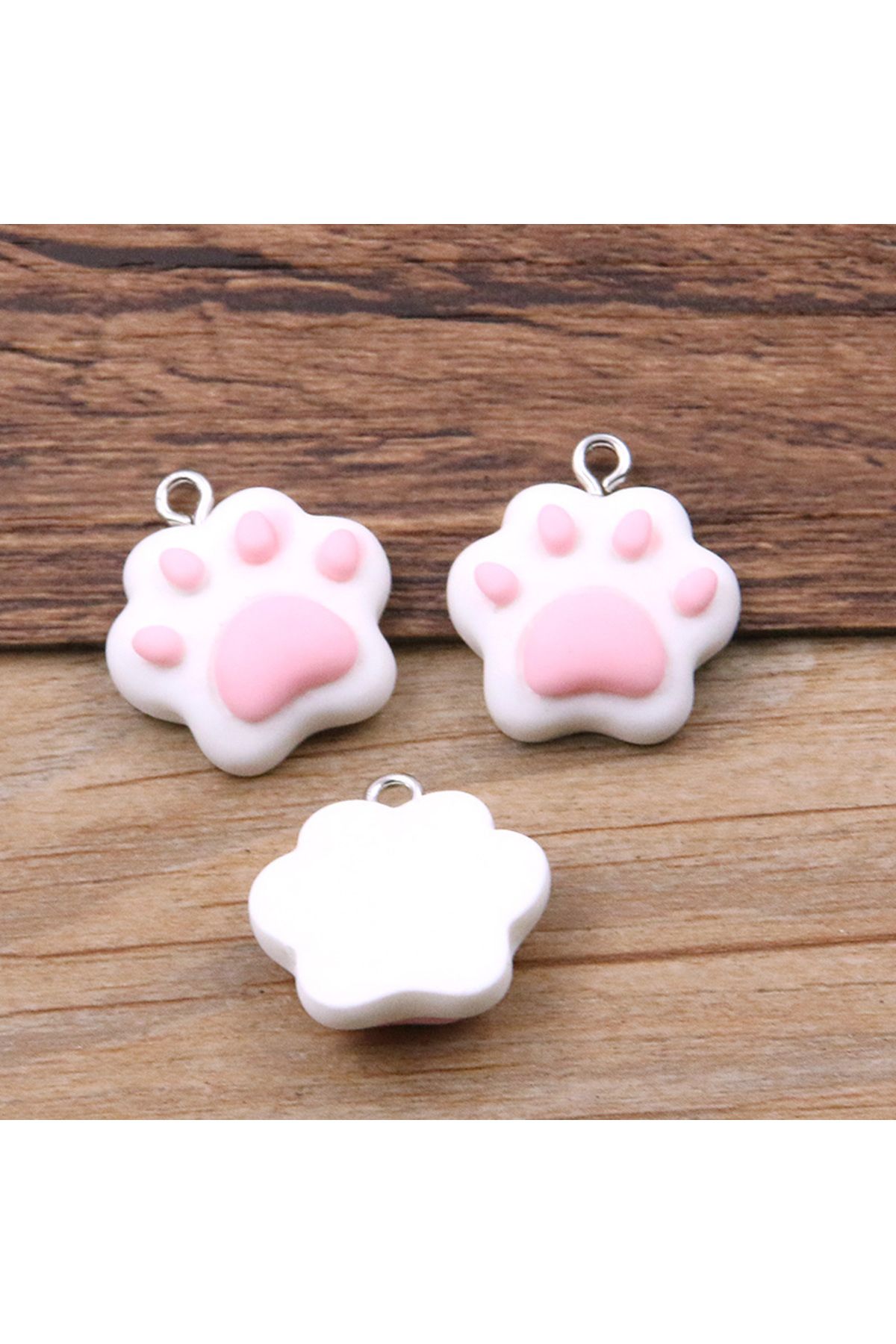 PULCHRITUDE-3 10PCS 20X22mm 7 Color Cat Claw Resin Charms DIY Cartoon Animal Earring Pet Choker Pendants Jewelr. 1