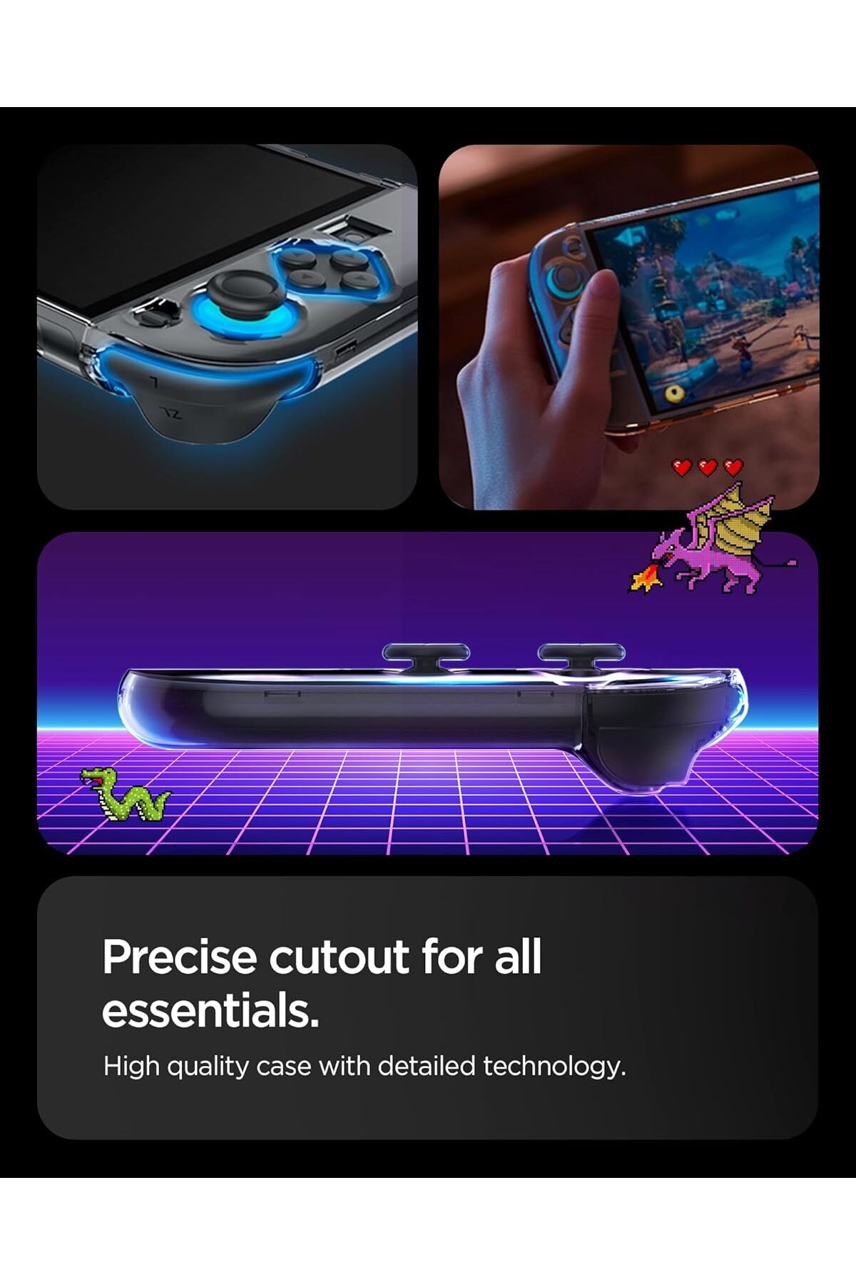 Spigen-Spigen Air Fit for Nintendo Switch 2 case (2025)Clear with Detachable Joy-Con - Crystal Clear 7