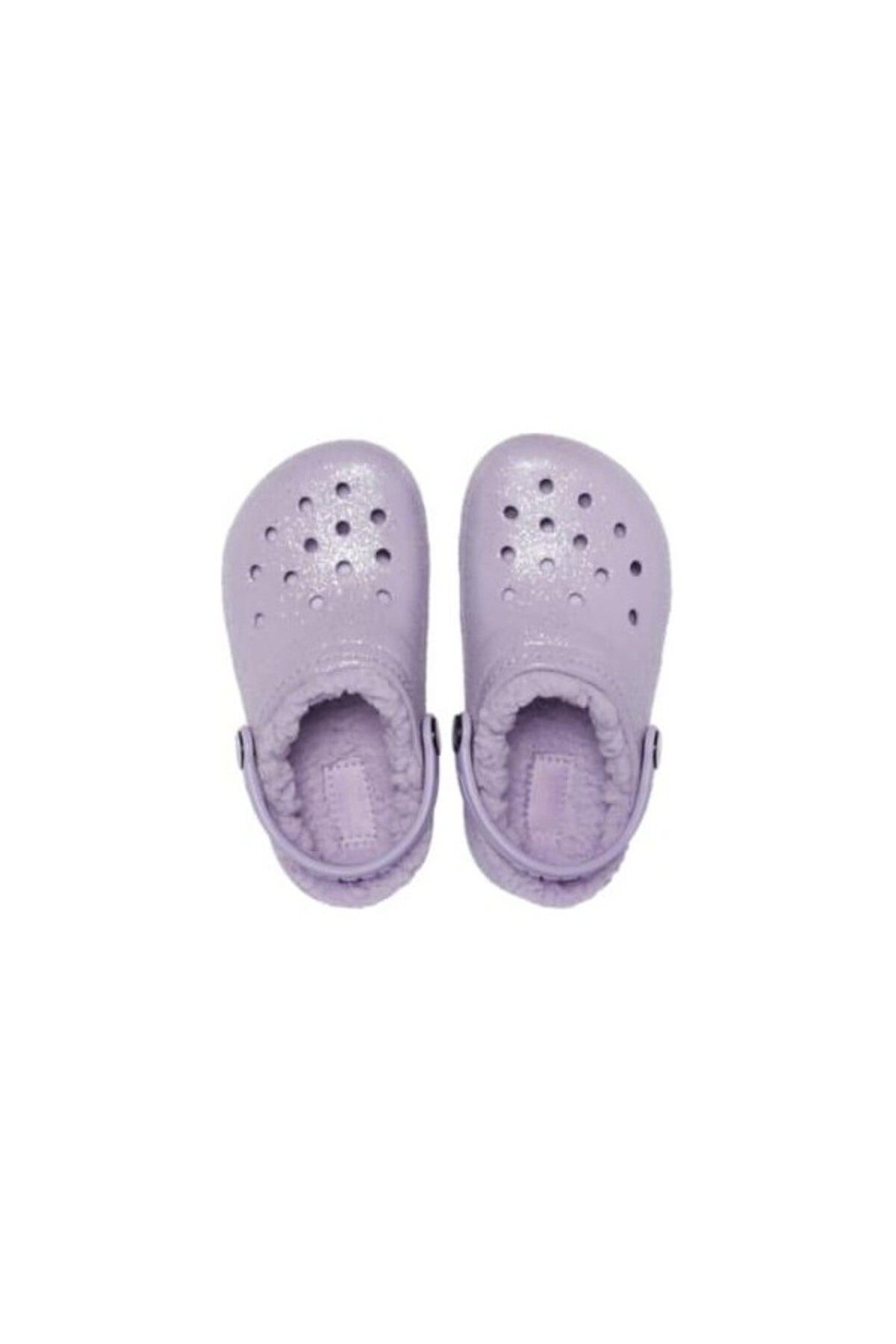 Crocs-Saboti classic glitter lined clog kids - lavender 3