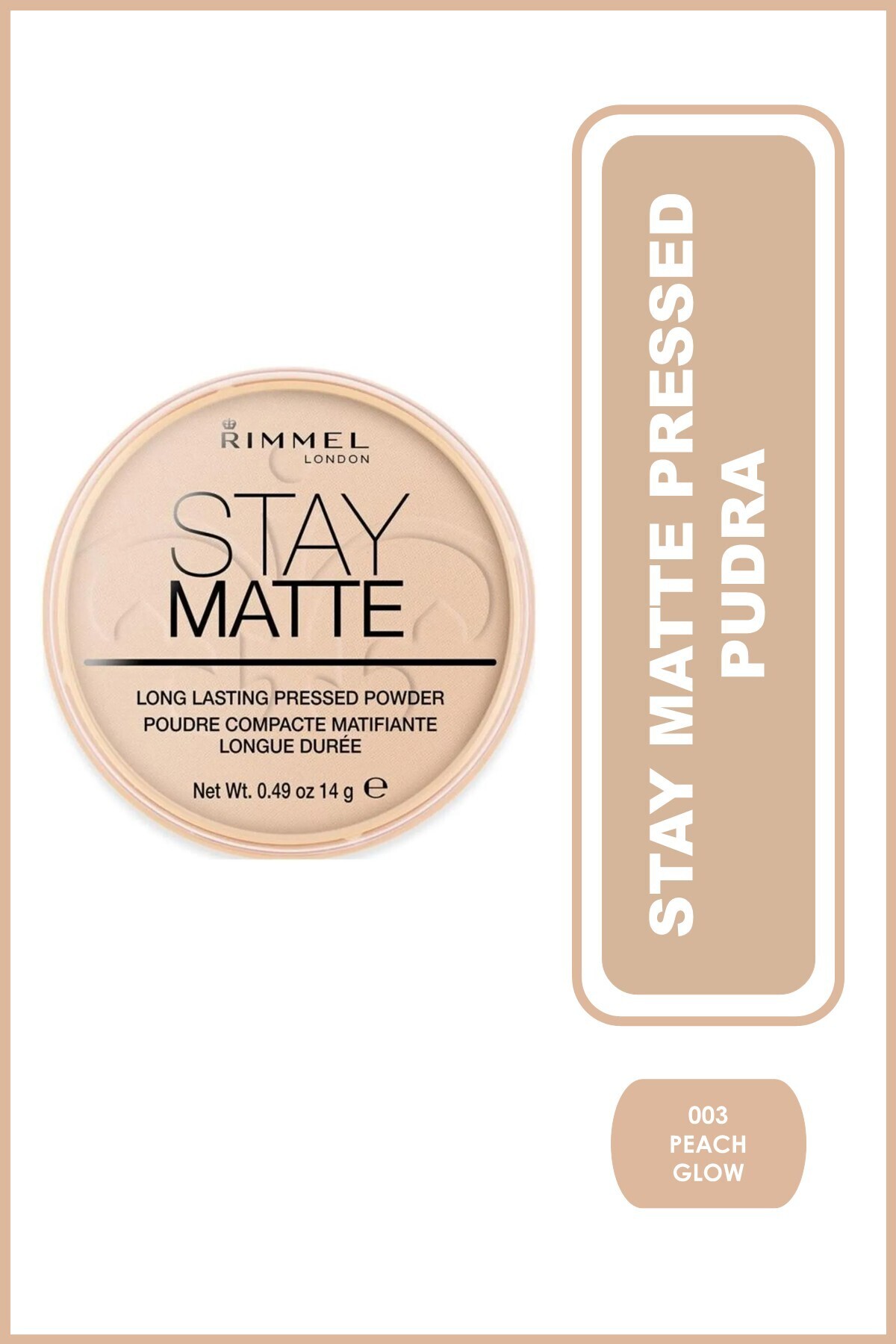 Genel Markalar Pudra - Stay Matte Pressed Powder 003 Peach Glow 14 g 3607345064529