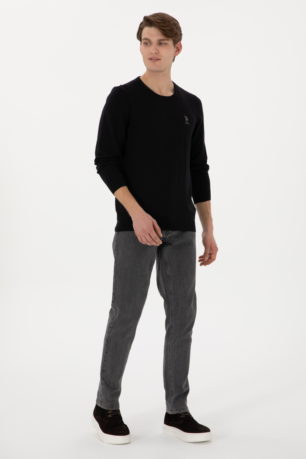پلیور ساده مشکی مردانه U.S. Polo Assn. 50288880-VR046 — 4