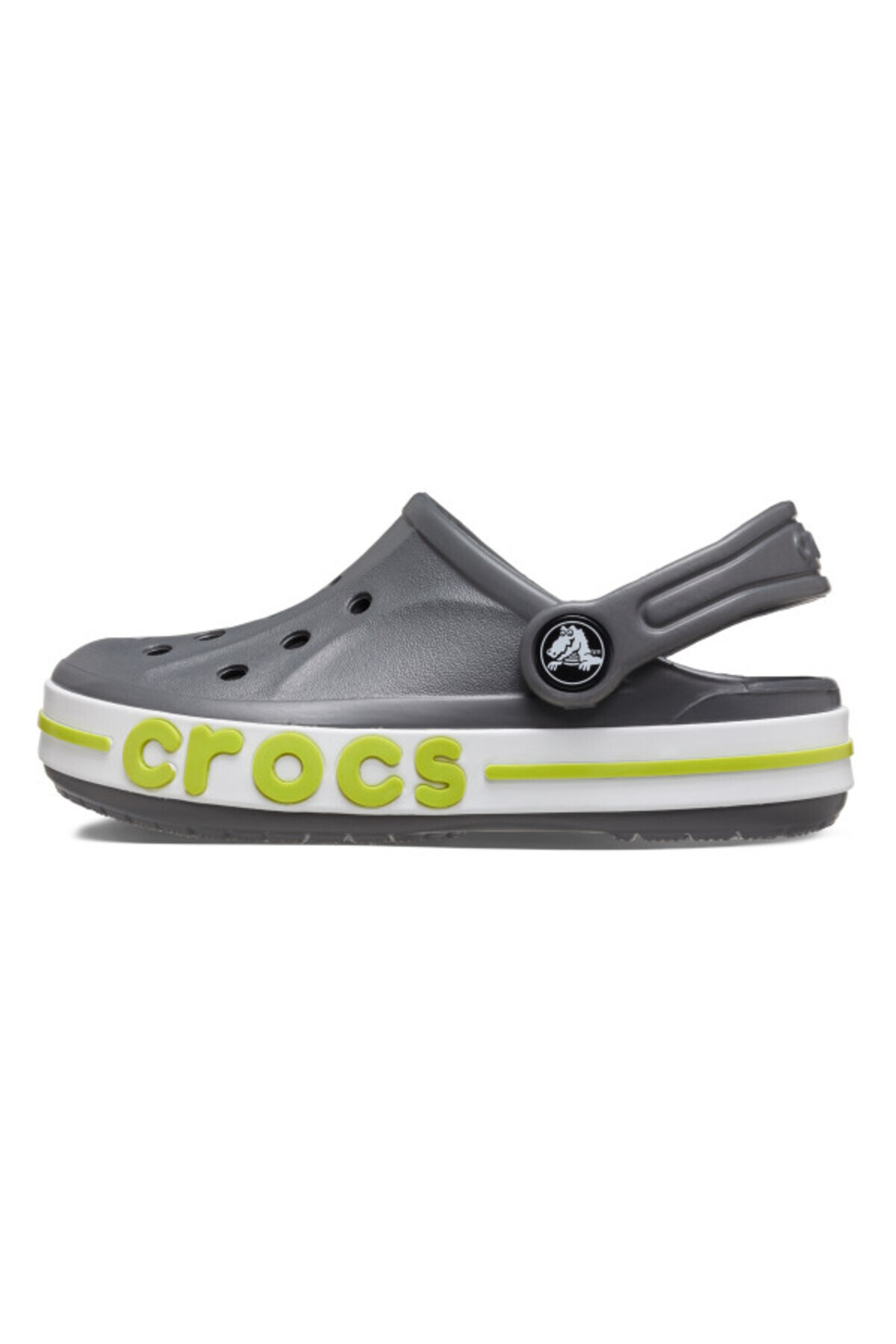Crocs-Saboti bayaband clog kids - slate grey/lime punch 3