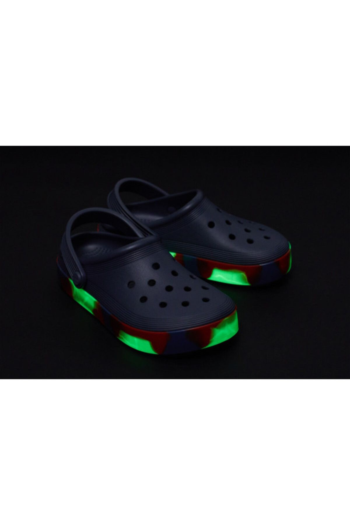 Crocs-Saboti toddler off court glow band clog - storm/multi 8