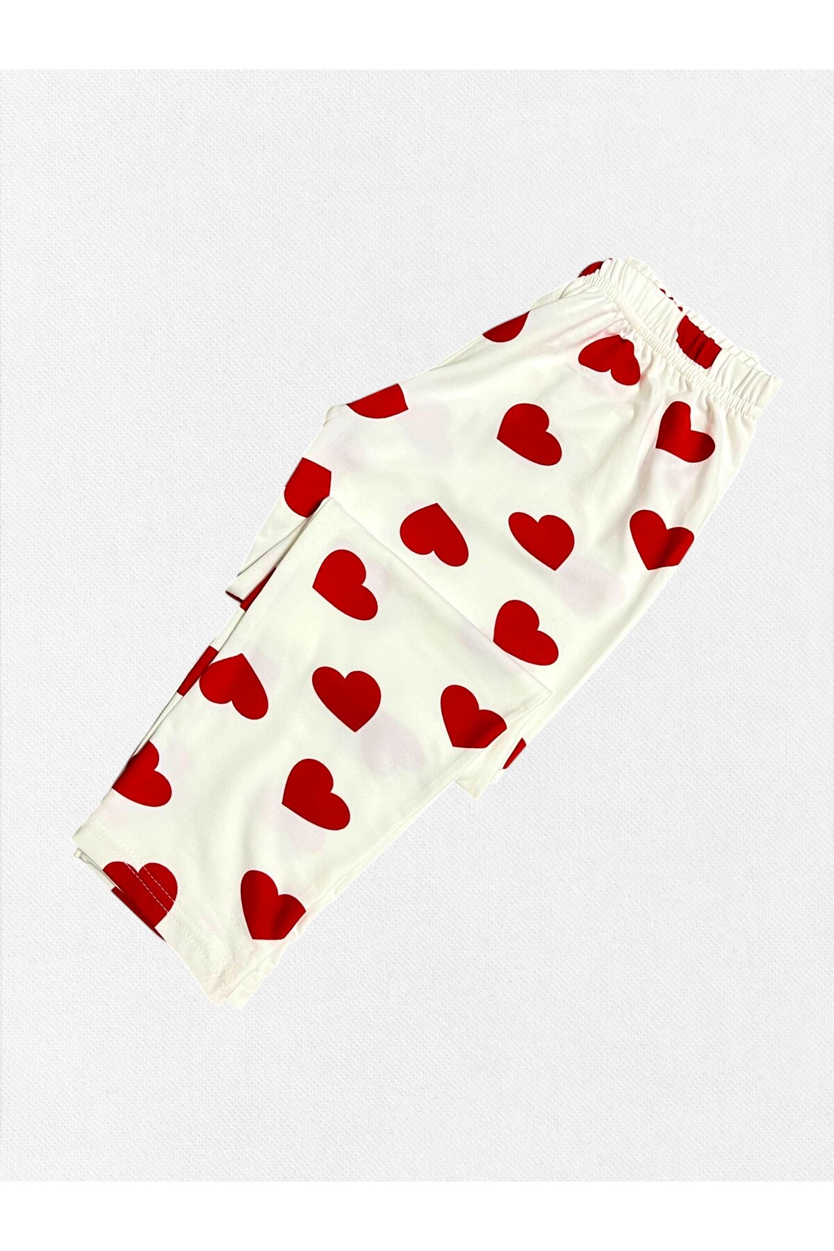 Fil Kids Kız Çocuk %100 Pamuklu Beyaz Kalp Desenli Gömlek Yaka Düğmeli Uzun Kollu Mevsimlik Pijama Takımı fotoğrafı 5 (önizleme)