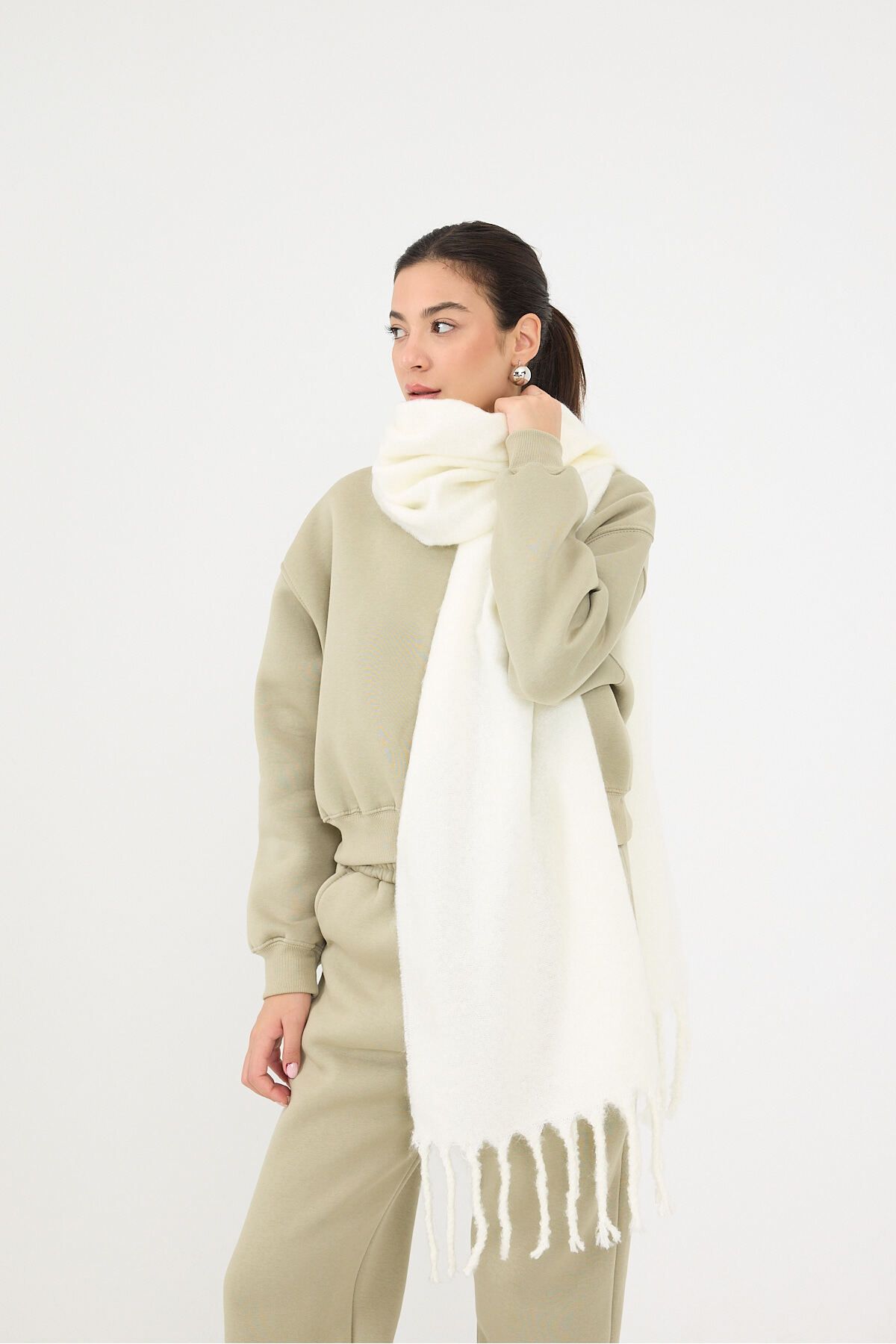 Addax-Long Soft Textured Shawl Shawl3002-A3 3