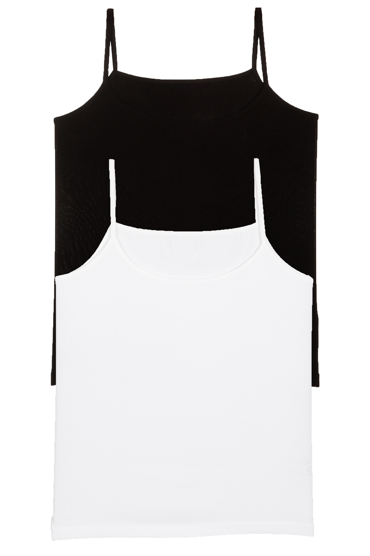 Women's Singlet 2-Pack Black and White with Rope Strap