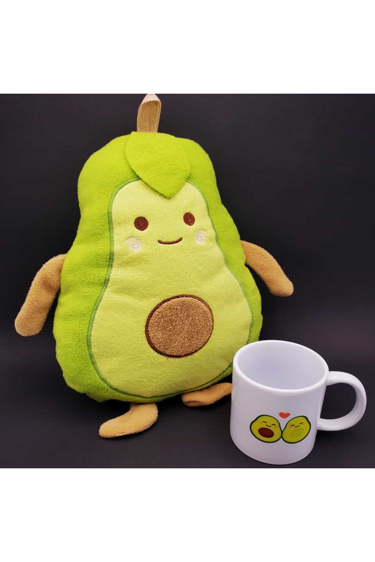 SAVA HOME COLLECTİON Avokado Yastık ve Kupa Seti