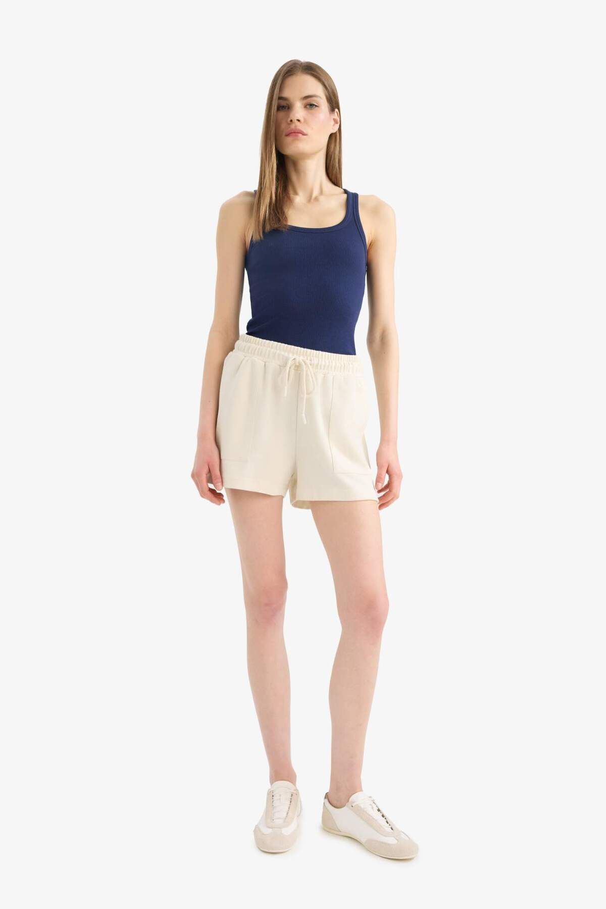 DeFacto-Regular Fit Stretchy Waisted Bermuda Shorts with Pockets D3327Ax25Sp 2