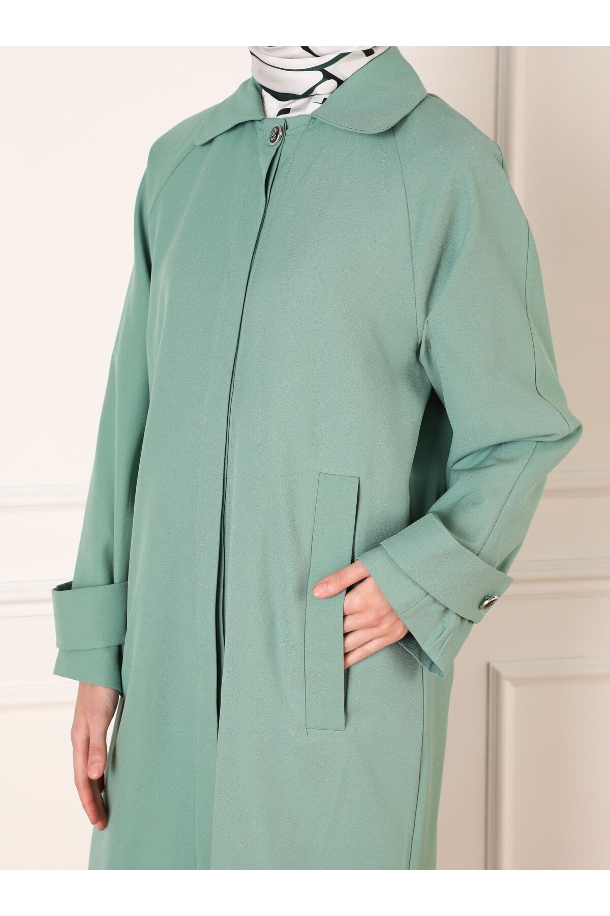 Refka-Çağla - Refka Shirt Collar Fleto Pocket Cap / Coat 5