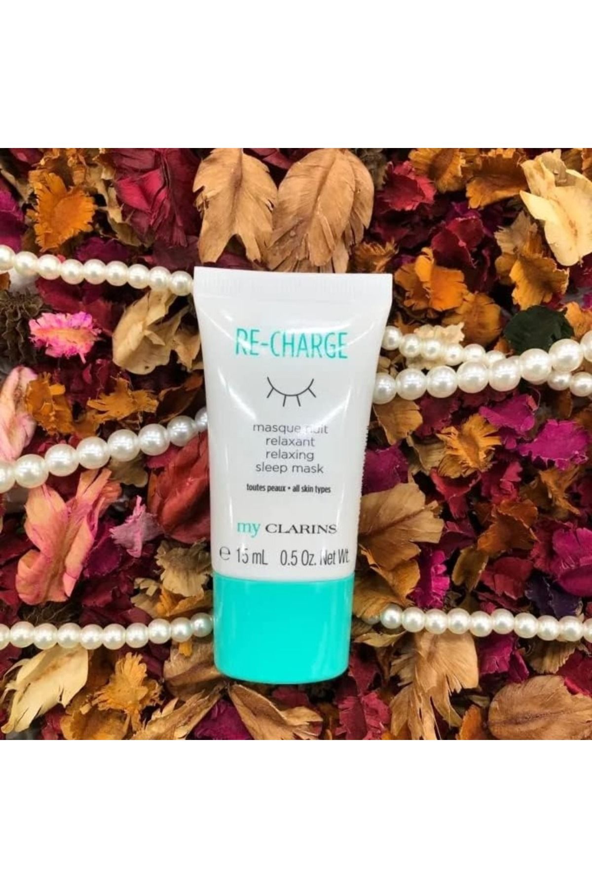 Clarins-قناع النوم المريح من ماي ريتشارج، 0.5 أونصة، ضروري للسفر لتجديد مثالي 3