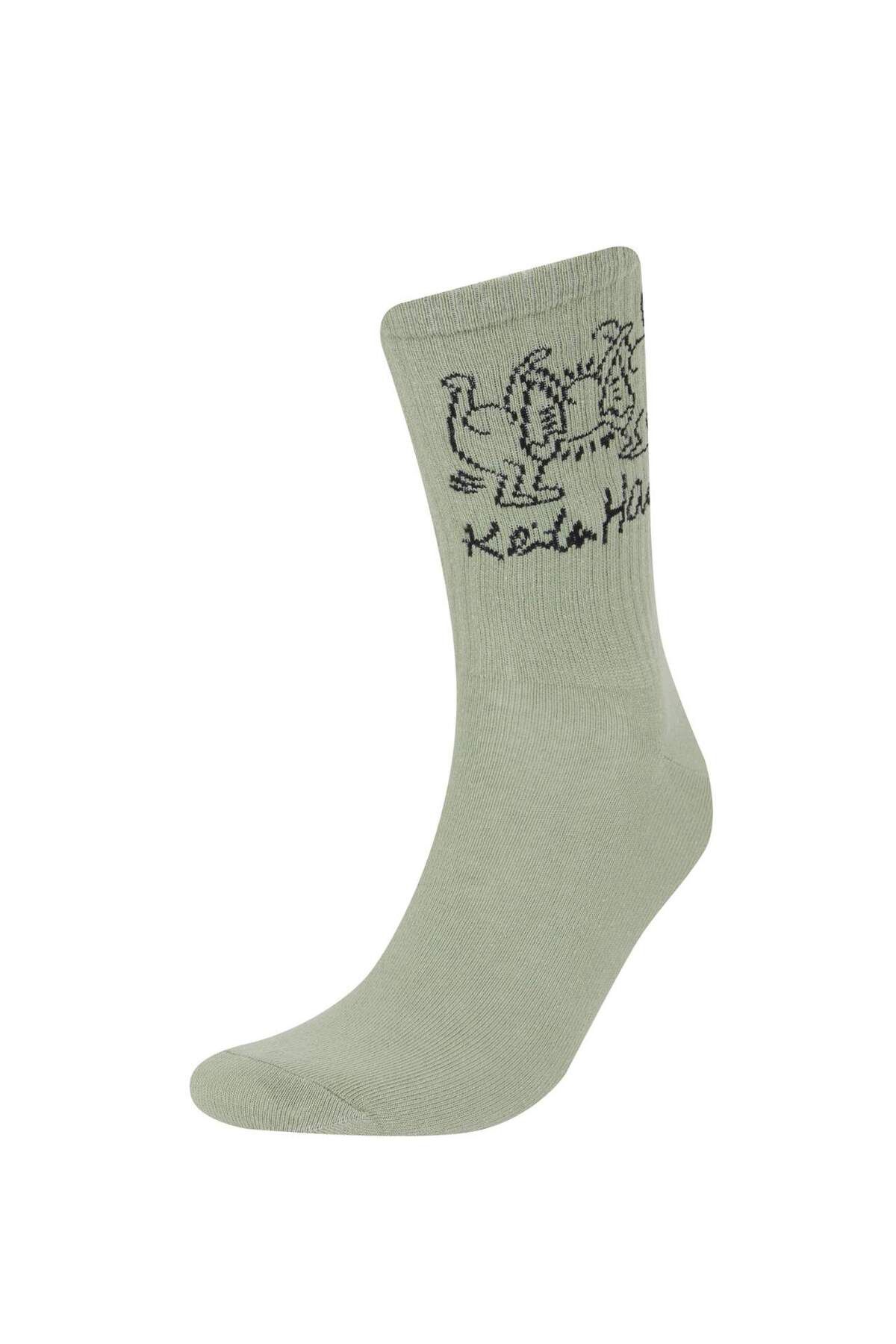 DeFacto-Herren Keith Haring 2er-Pack lange Baumwollsocken E5152axns 3