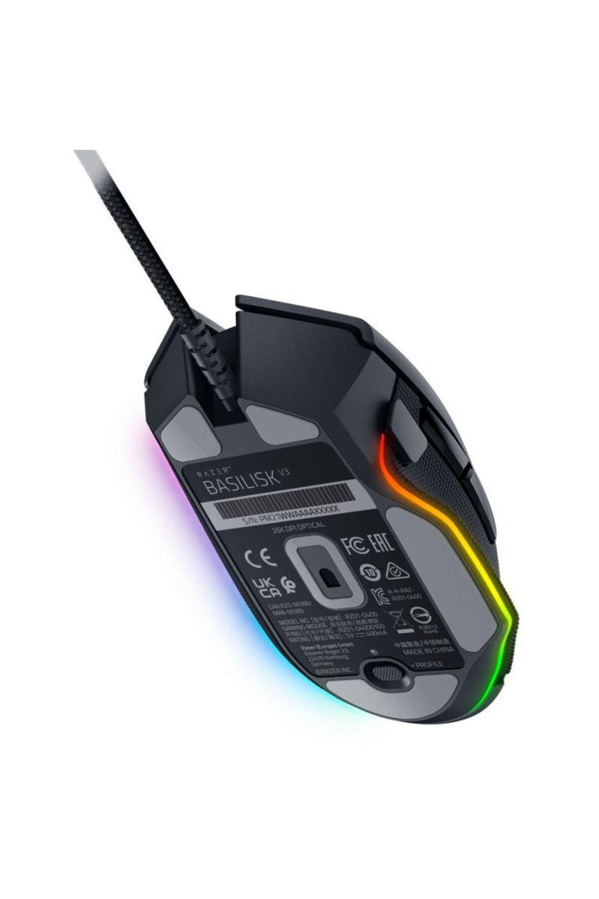RAZER-Mouse Gaming Razer Basilisk V3 RGB, USB, 26000 dpi (Negru) 3