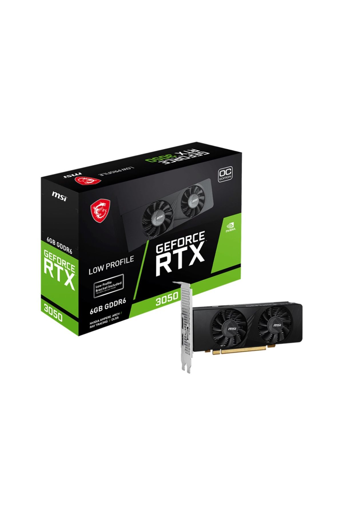 MSI-Geforce Rtx 3050 6g Oc Gddr6 96bit Dx12 - بطاقة رسومات الألعاب 1