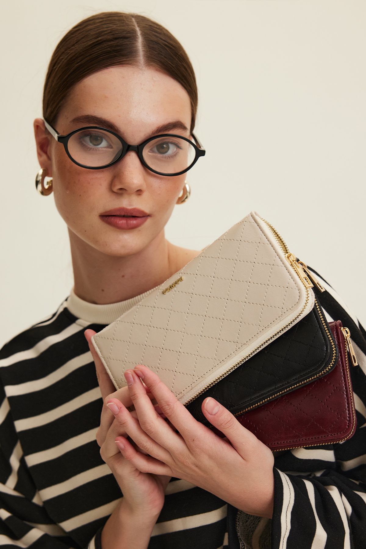 Manuka Beşer Large Wallet Mit Ferumvari Weiß für Damen - One Size