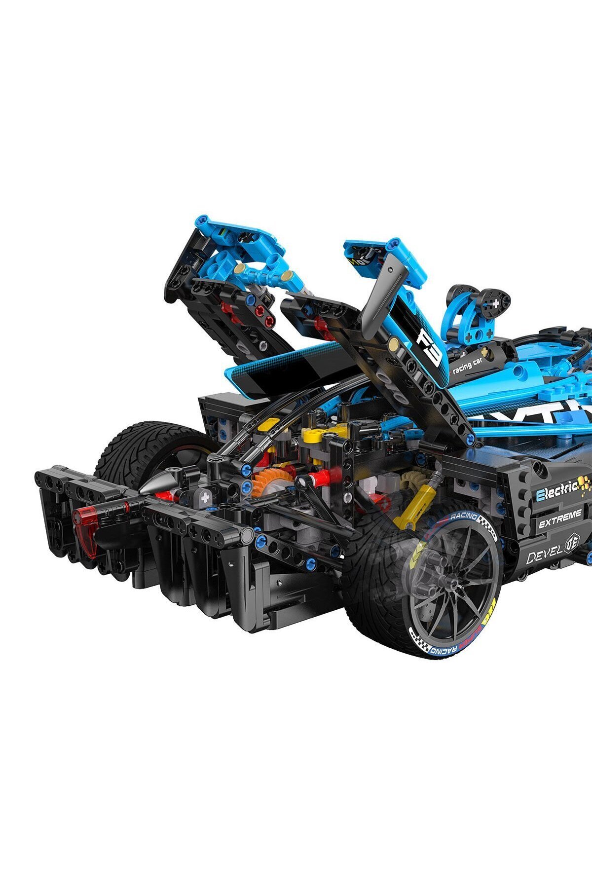 Vagon-C64004W Cada Electric Racing Super Car Block Set 1667 Pieces - Life 5