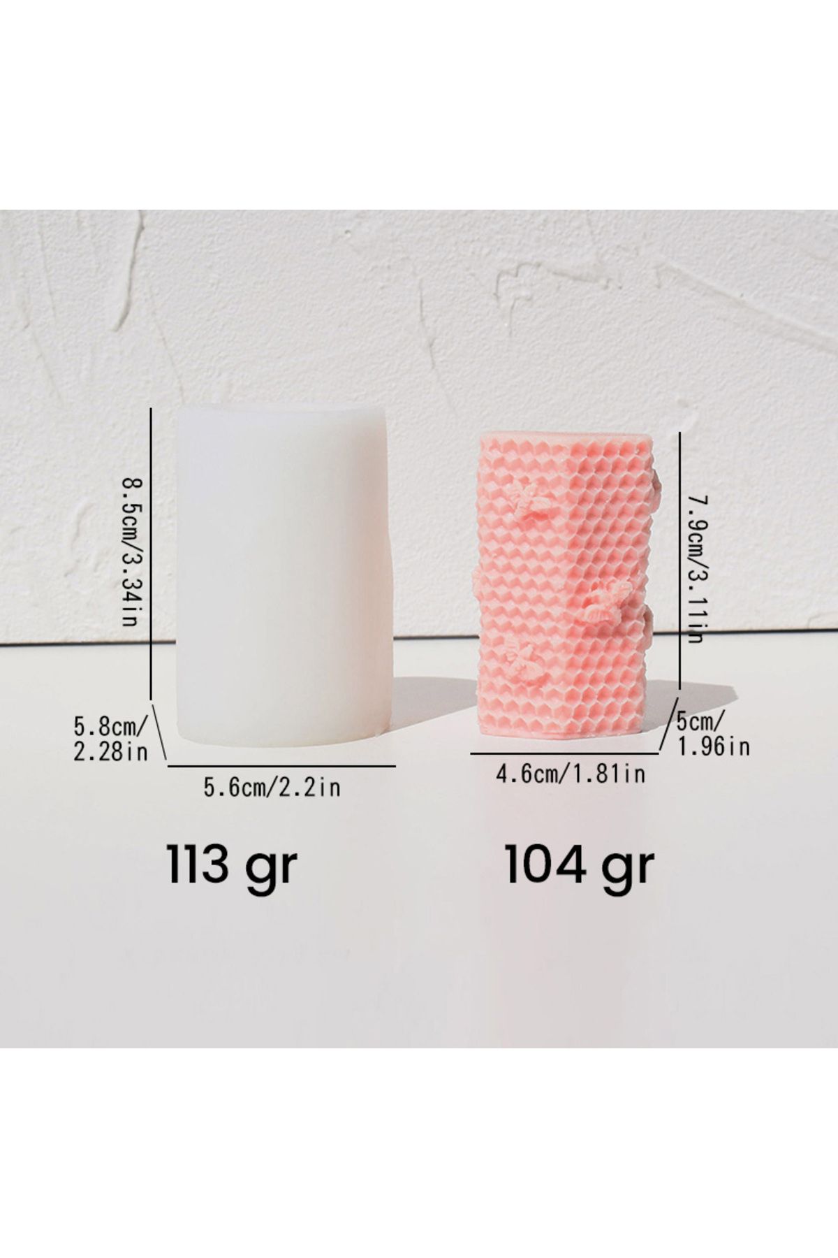 Alze Kimya Hobi-Honeycomb Patterned Silicone Mold - for Making Candles & Soaps with Bee and Honeycomb Themes 8