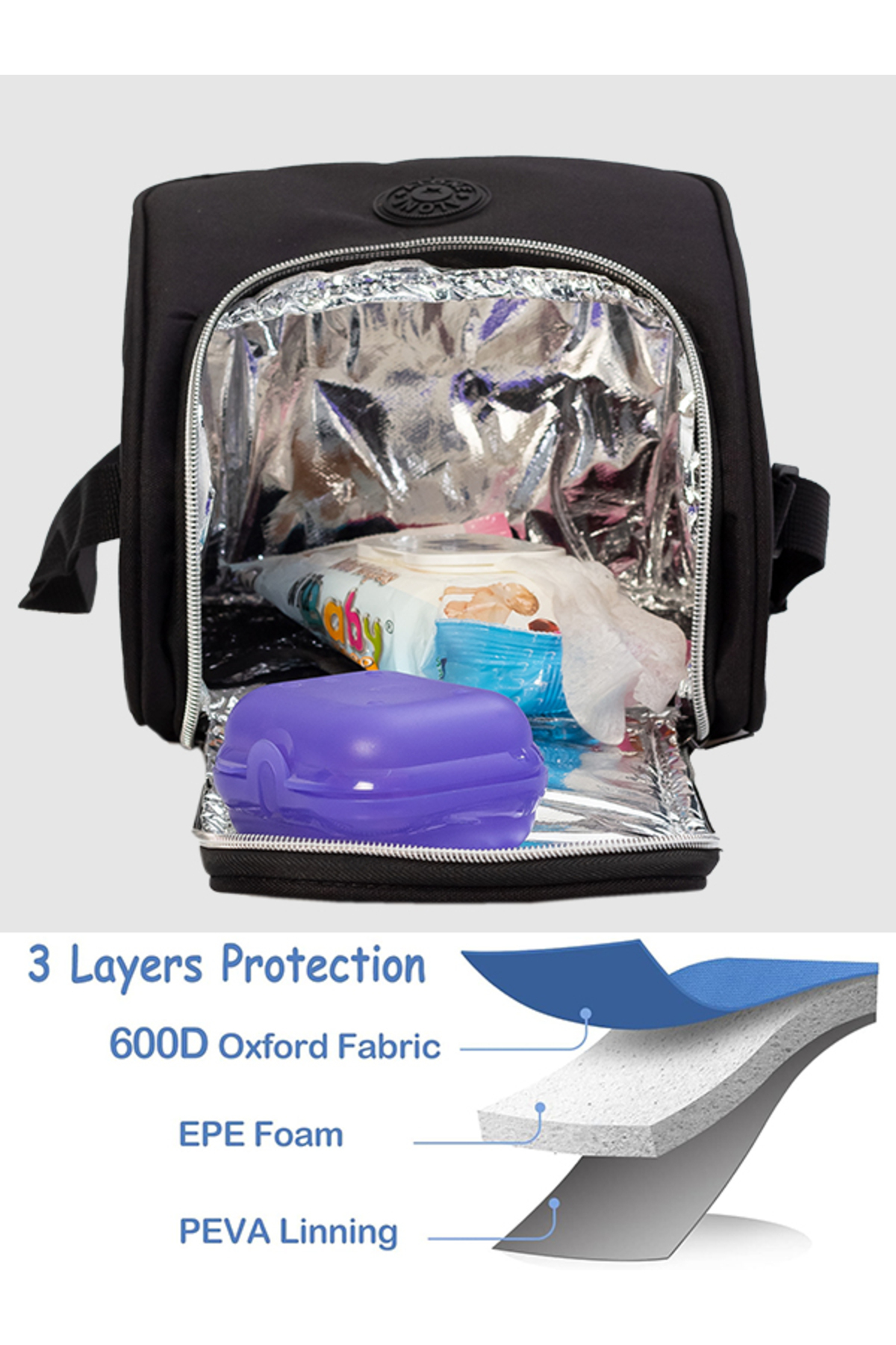 Alone Termal Öğle Yemeği Çantası Siyah 9312 Biberon Çantası fotoğrafı 4 (önizleme)