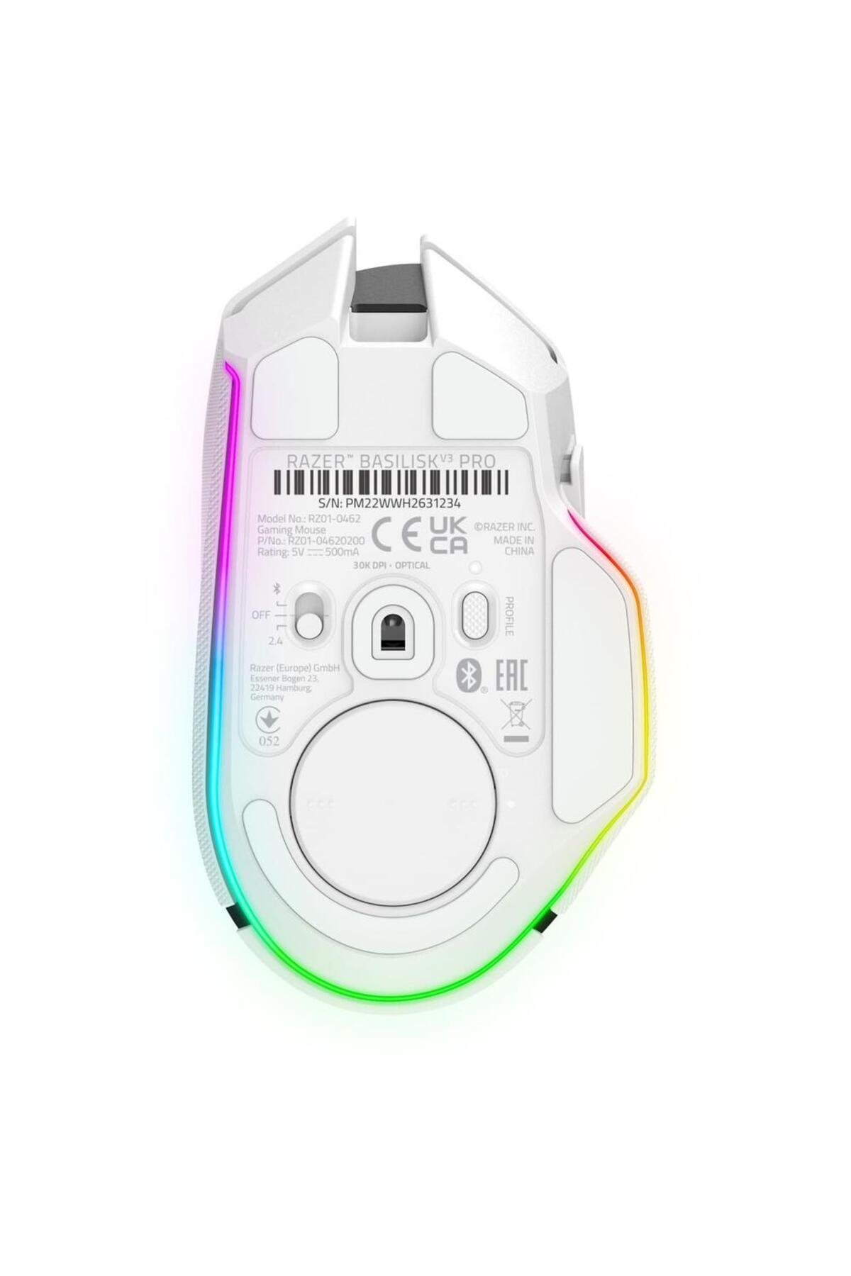 RAZER-Mouse pentru jocuri fără fir Razer Basilisk V3 PRO, 30.000 DPI (Alb) 5