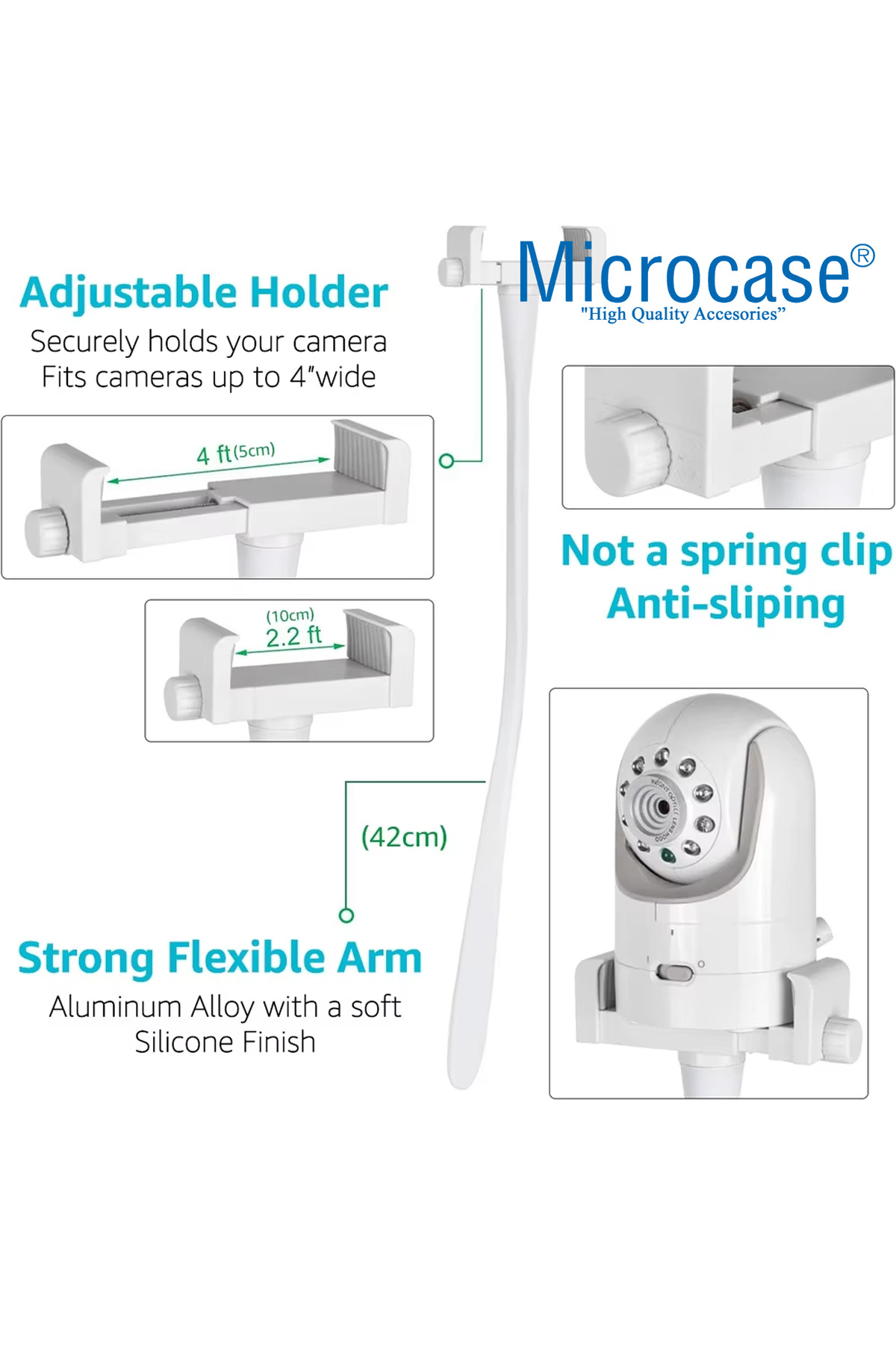 Microcase Esnek Web Kamera Bebek Kamerası Telefon Tutucu - AL5143 fotoğrafı 6 (önizleme)