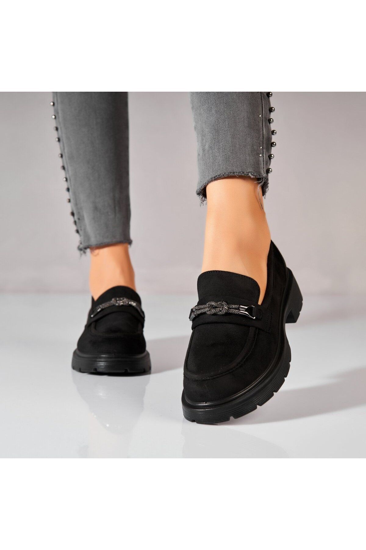 Joana-Women's Casual Black Shoes Made Of Eco-suede Leather Diona2 1