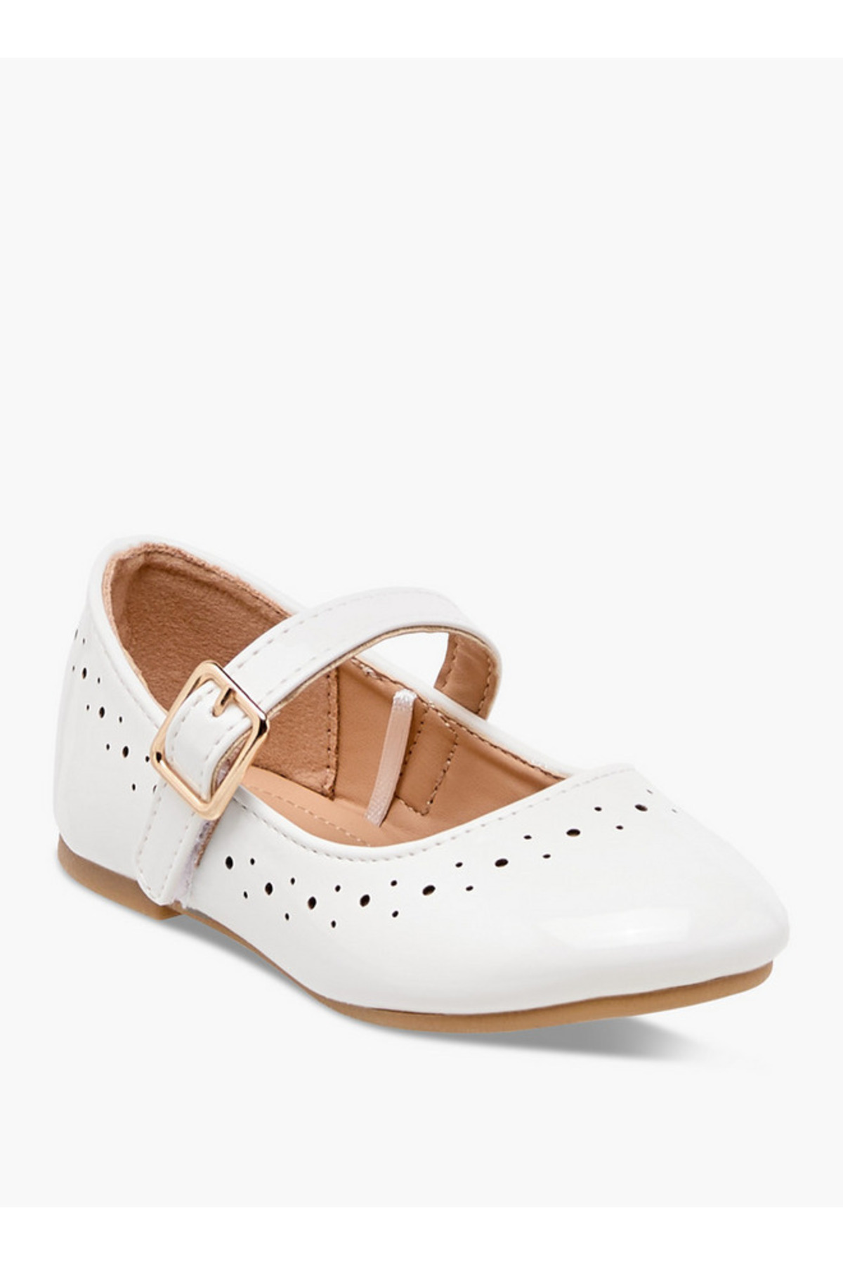 Flora Bella by Shoexpress-Cutout Detail Ballerina Shoes with Buckle Closure 2