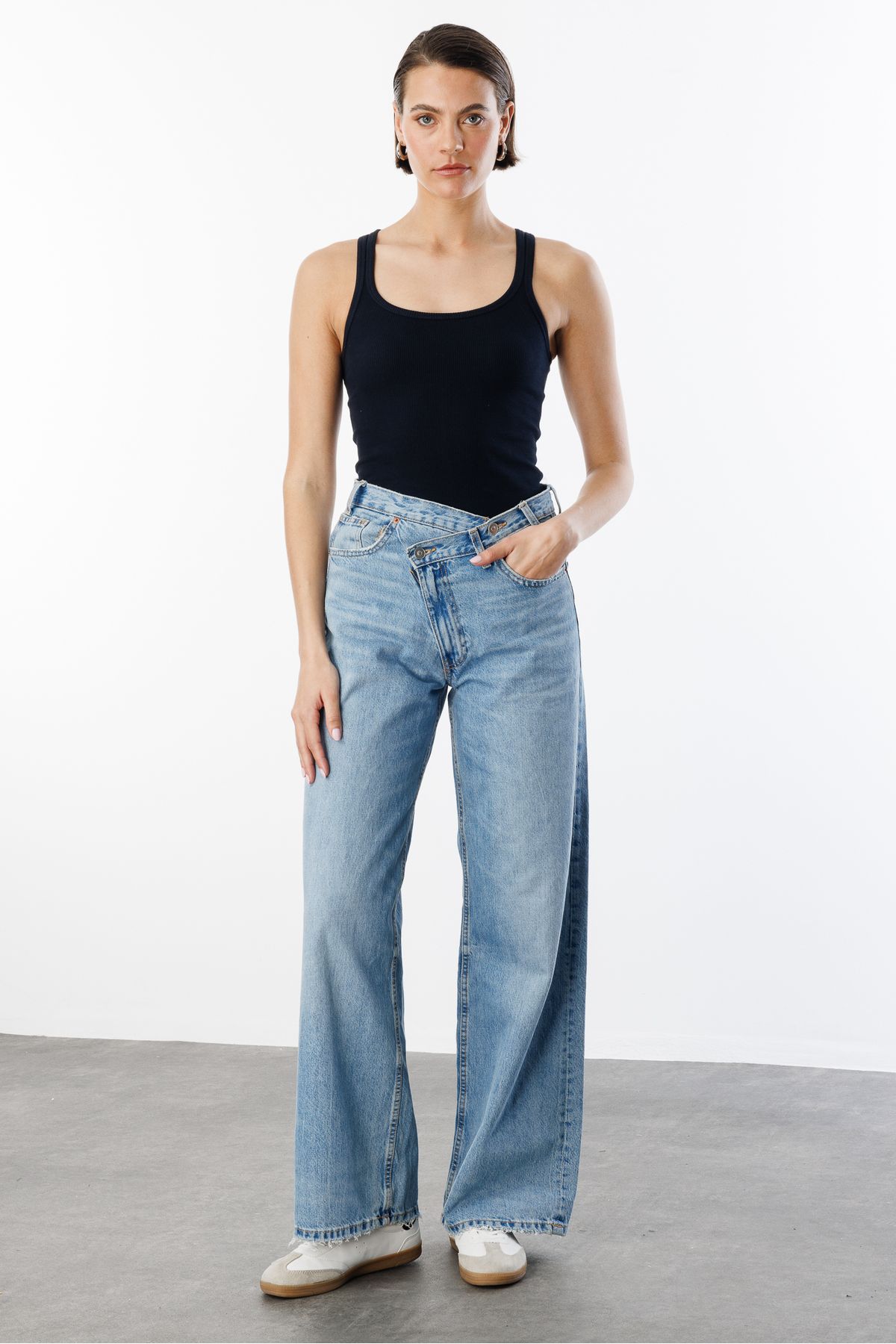 GENIUS STORE-Tricou de bază cu aspect cu nervuri pentru femei ATLET1 2