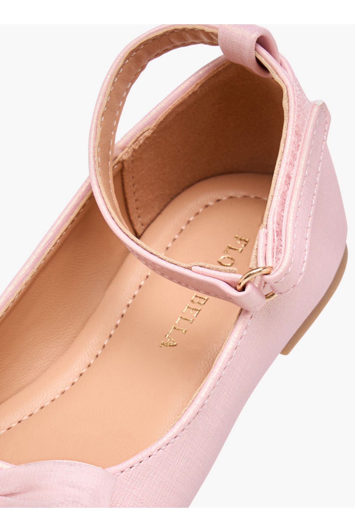 Flora Bella by Shoexpress-Bow Accent Ballerina Shoes with Hook and Loop Closure 6