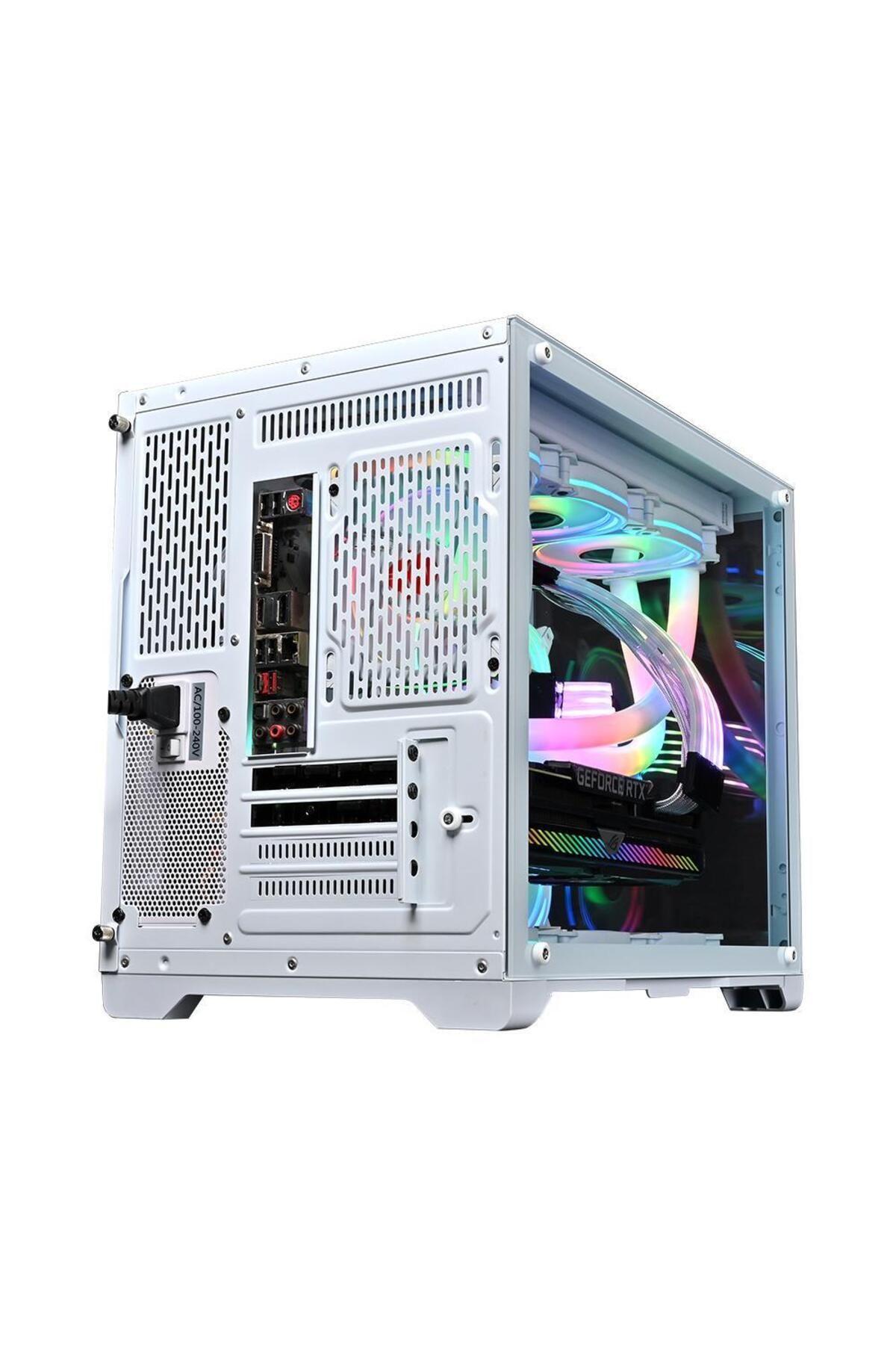 1ST PLAYER-Carcasa Gaming 1STPLAYER Megaview MV6, Cube Tower, M-ATX/Mini-ITX, ARGB (Alb) 3