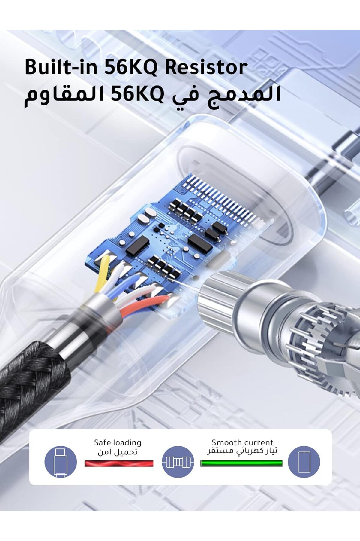 Ugreen-USB-A to USB-C Charging Cable, 2 Meter, Nylon Braided, Data Transfer, Universal Compatibility 5