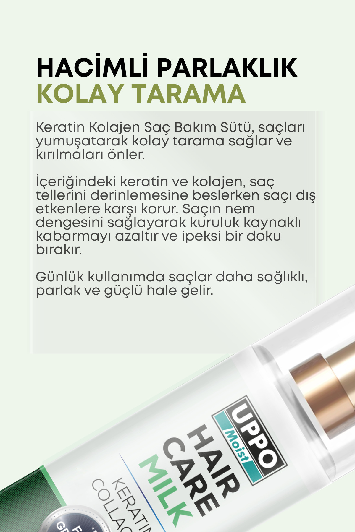 Saç Bakım Sütü Doğal Formül Besleyici biotin Keratin&kolajen Biberiye,at Kuyruğu Ve Argan Özü 200 ml — 0545641036319831983 — تصویر 8 از 9
